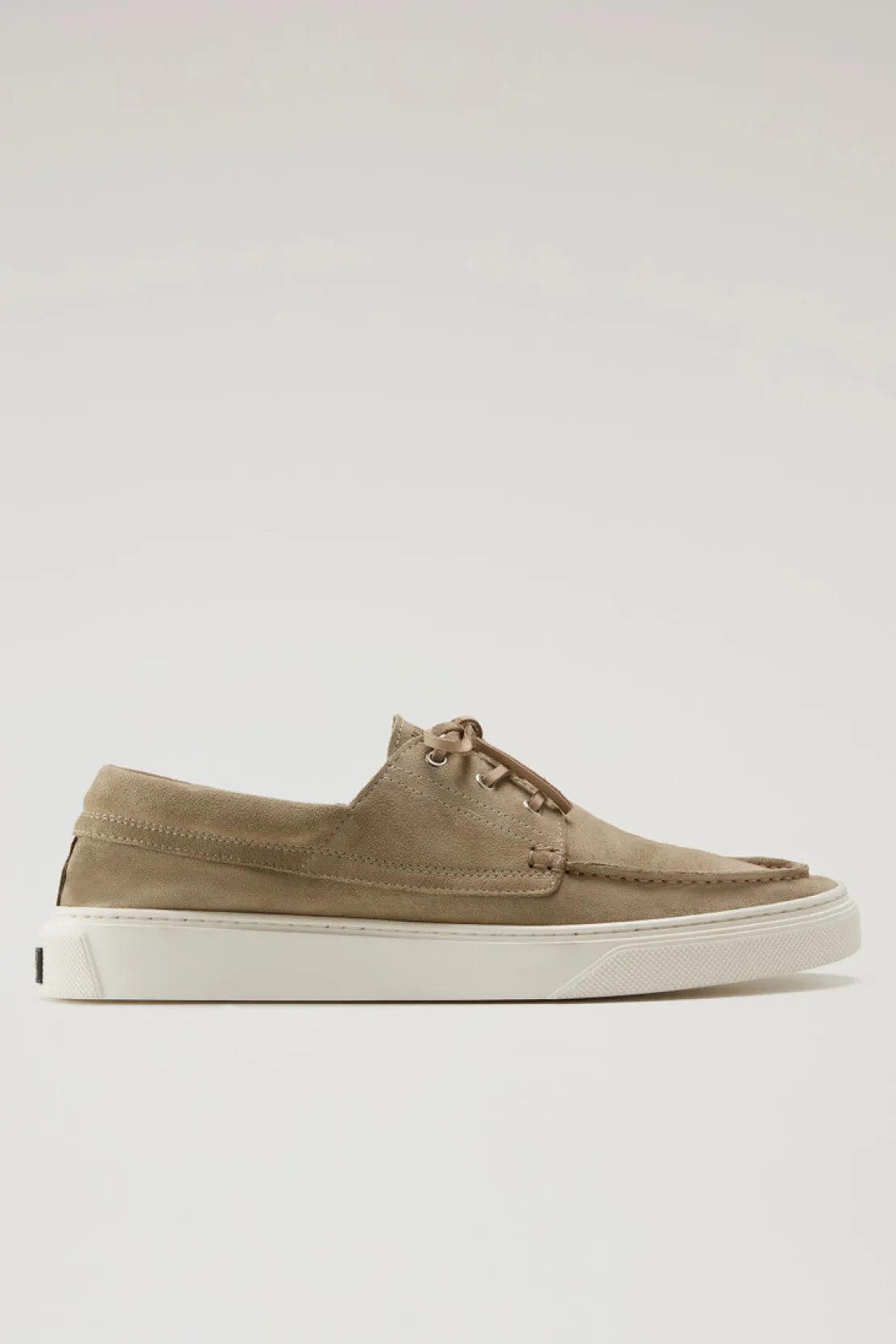 Scarpe da barca e sandali>Woolrich Scarpe Da Barca In Pelle Scamosciata Beige