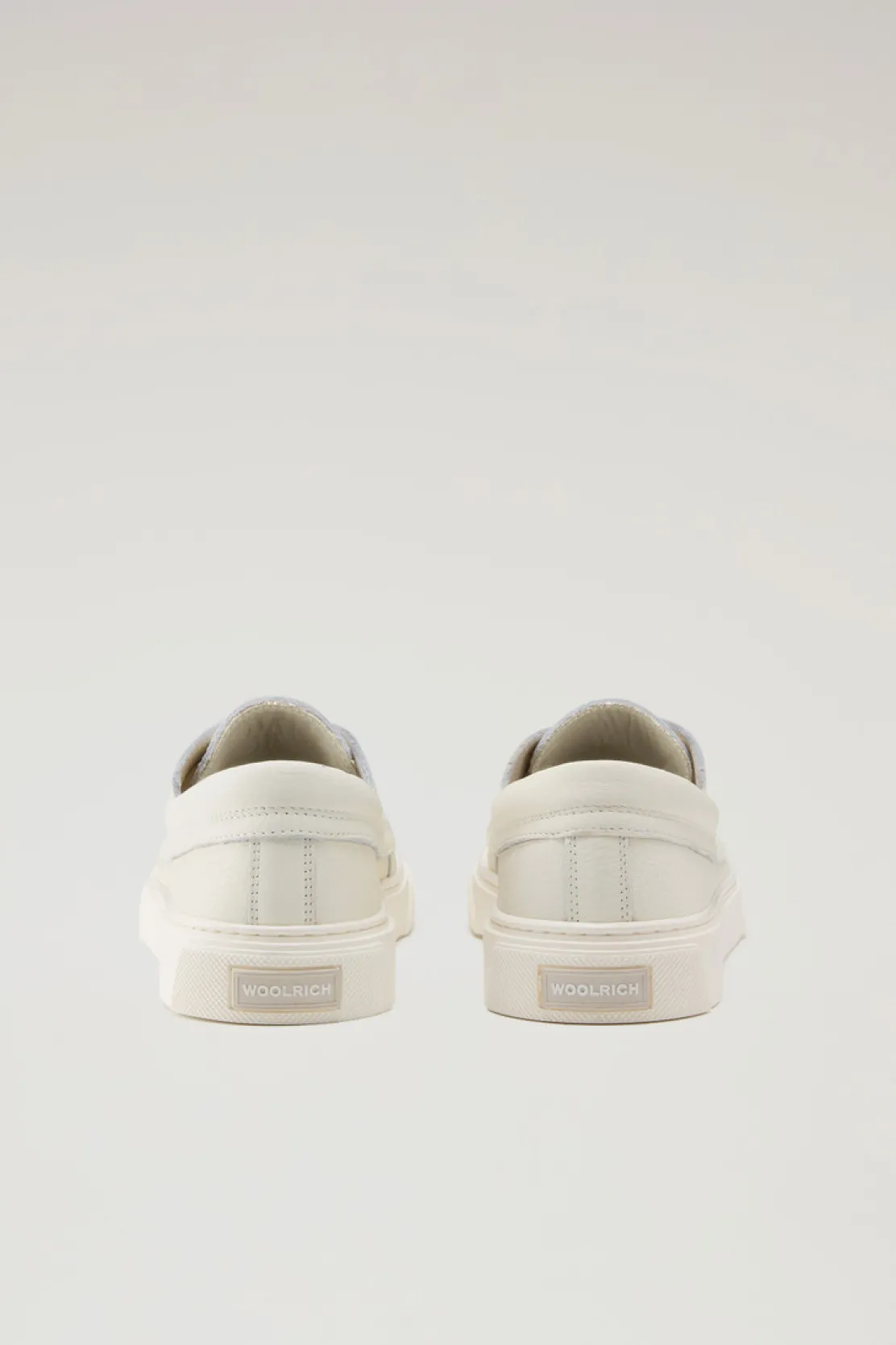 Scarpe da barca e sandali>Woolrich Scarpe Da Barca In Pelle Bottalata Cream