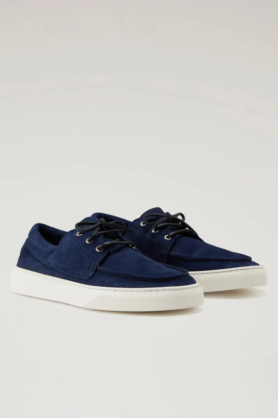 Scarpe da barca e sandali>Woolrich Scarpe Da Barca In Pelle Scamosciata Blue