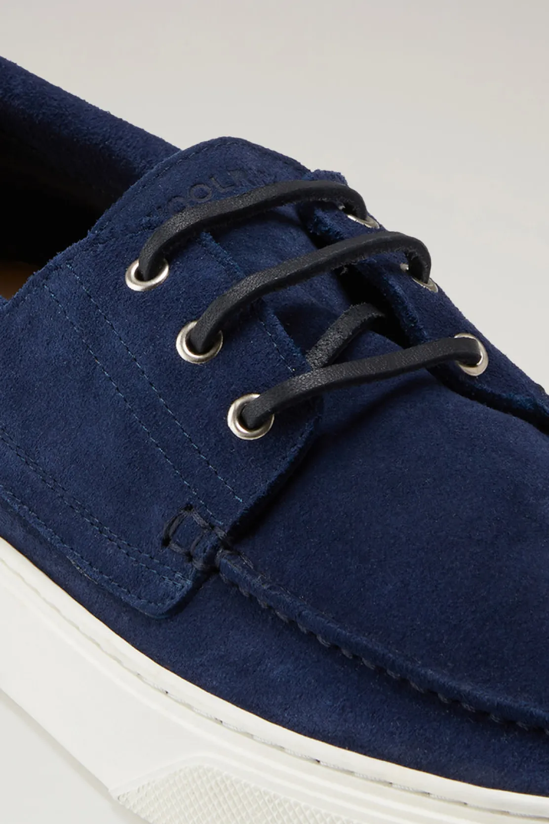 Scarpe da barca e sandali>Woolrich Scarpe Da Barca In Pelle Scamosciata Blue