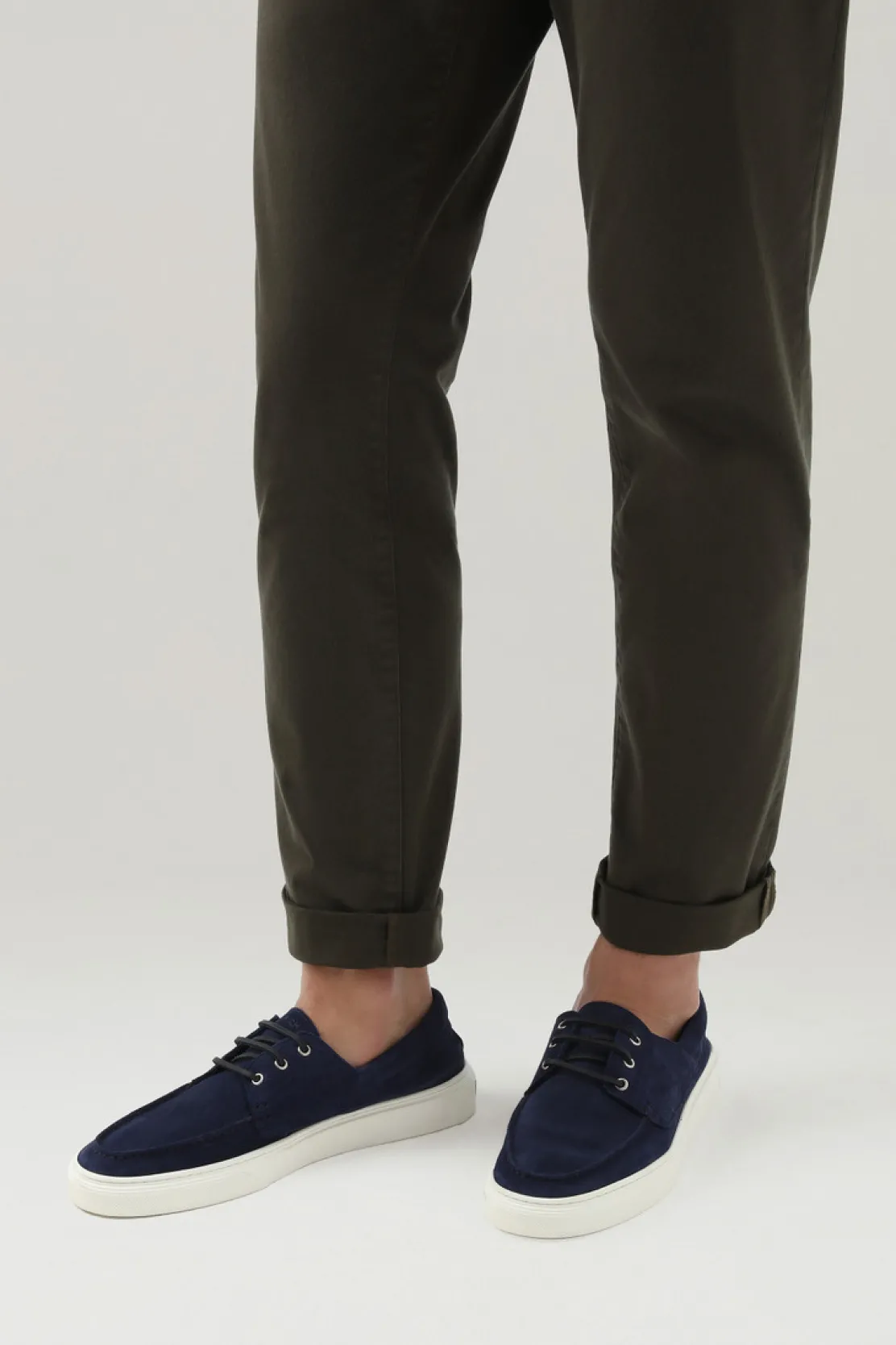 Scarpe da barca e sandali>Woolrich Scarpe Da Barca In Pelle Scamosciata Blue