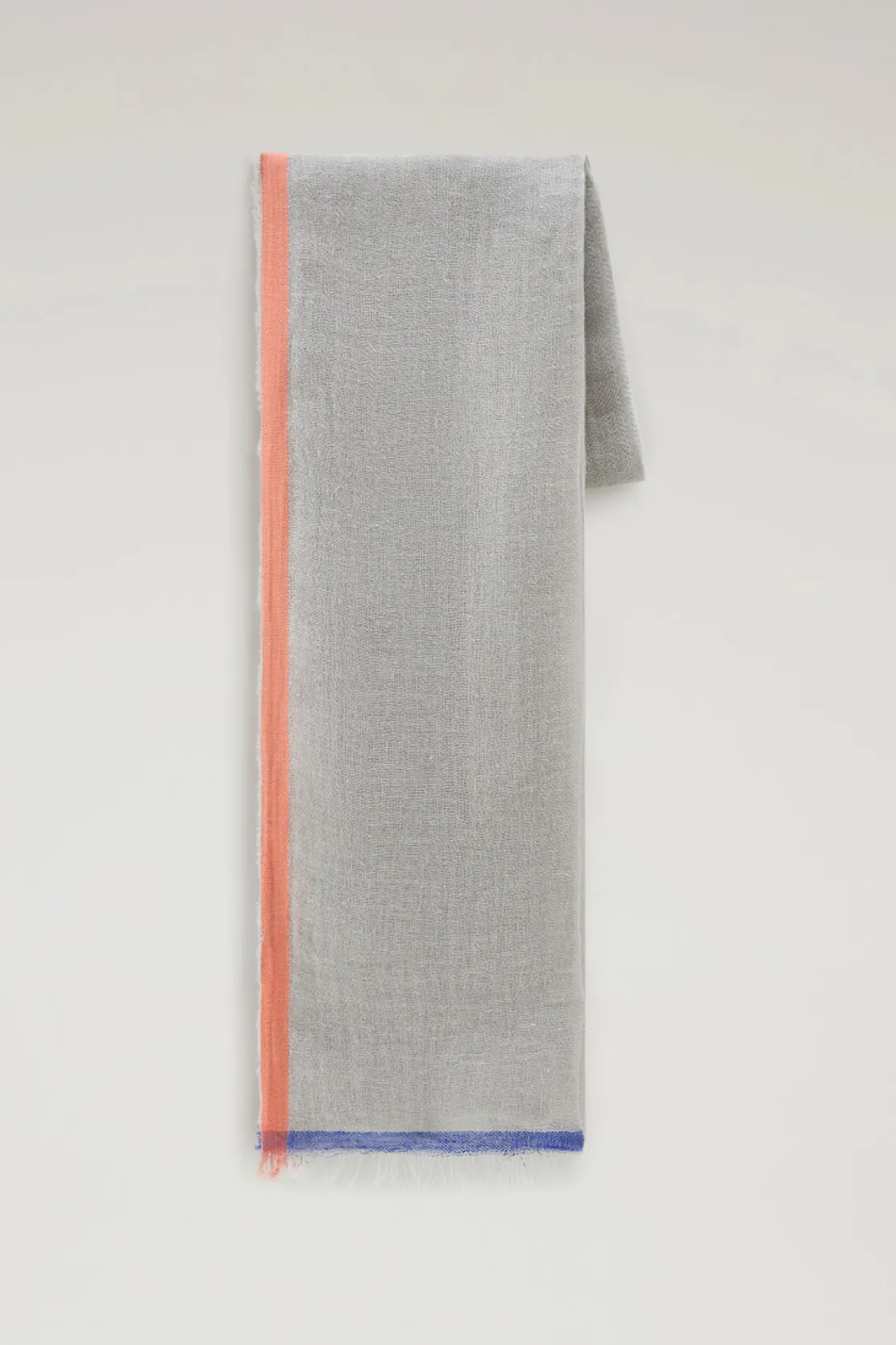 Sciarpe>Woolrich Sciarpa In Misto Lino E Cotone Con Motivo Color Block Light Oak