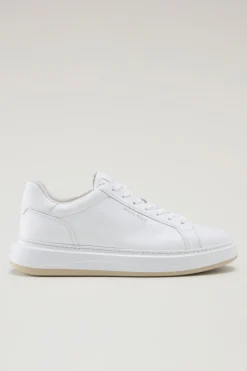 Sneakers>Woolrich Sneakers Arrow In Pelle White