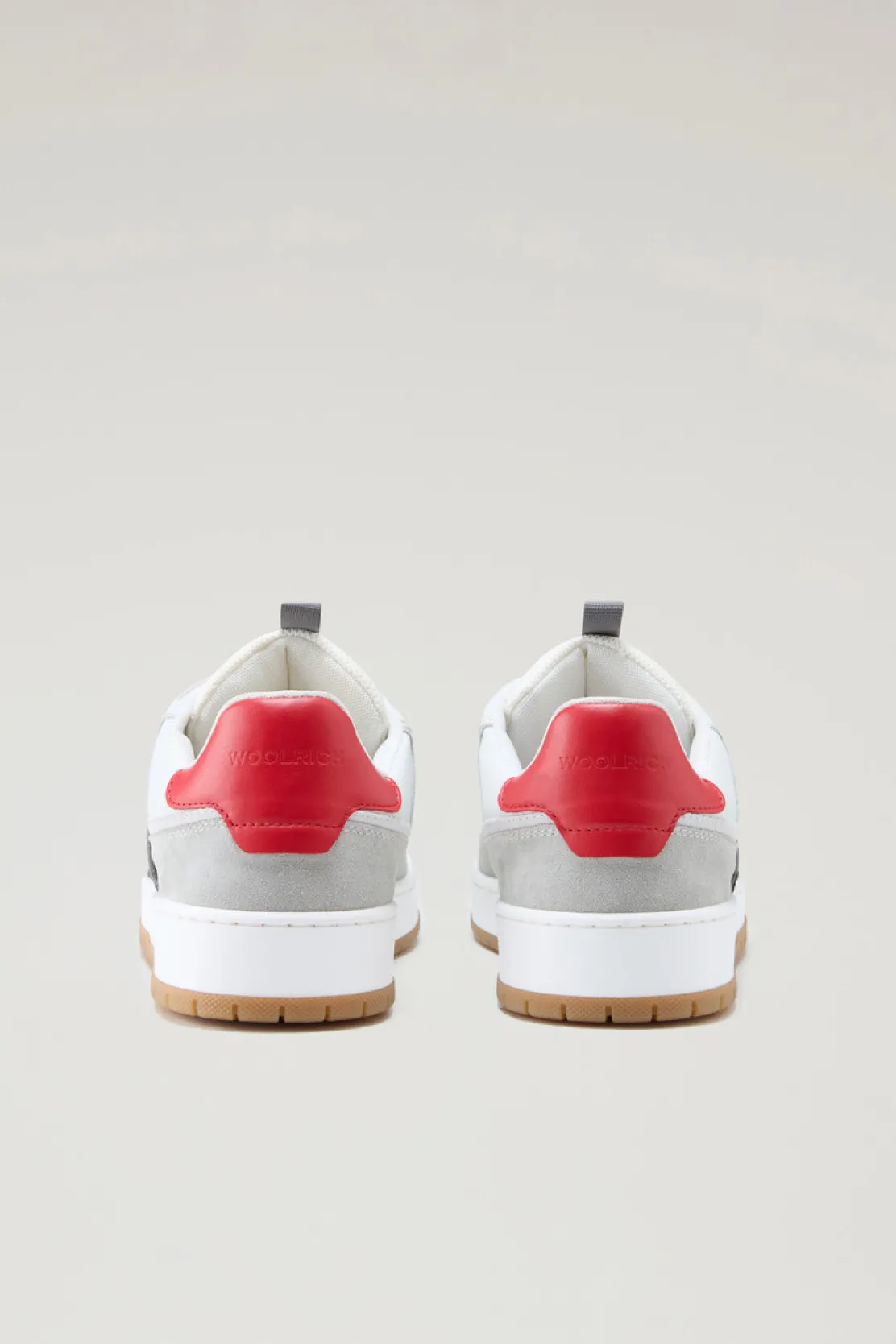 Sneakers>Woolrich Sneakers Classic Basket In Pelle Scamosciata Grey White