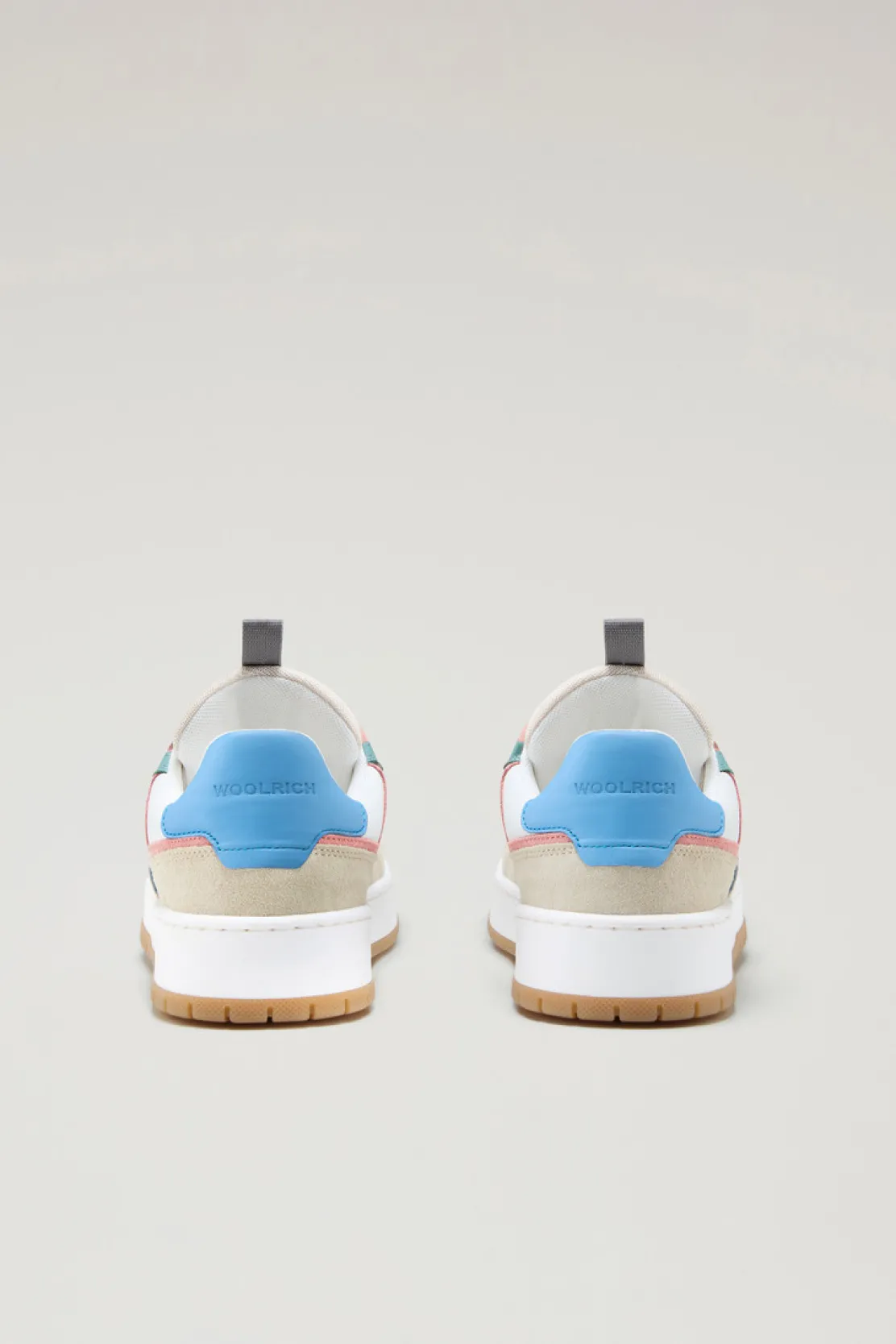 Sneakers>Woolrich Sneakers Classic Basket Multicolor In Pelle Scamosciata Beige Multicolor