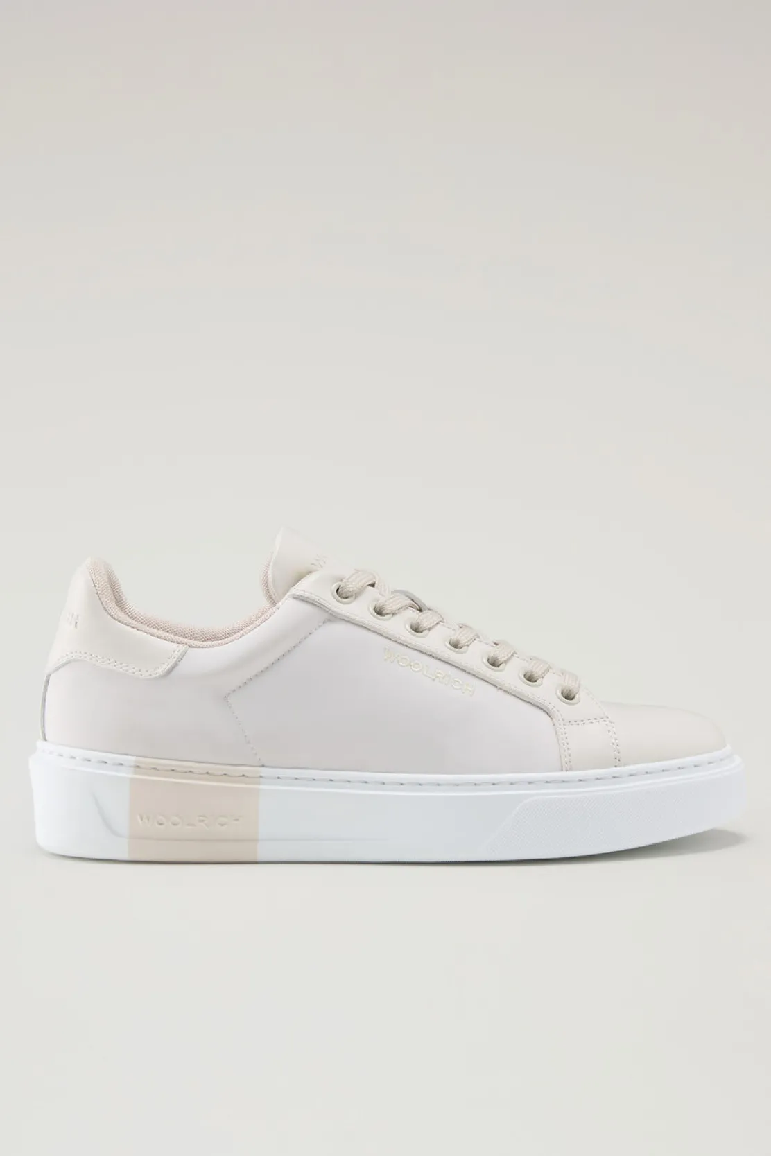 Sneakers>Woolrich Sneakers Classic Court In Tessuto Tecnico Con Dettagli In Pelle Beige Beige
