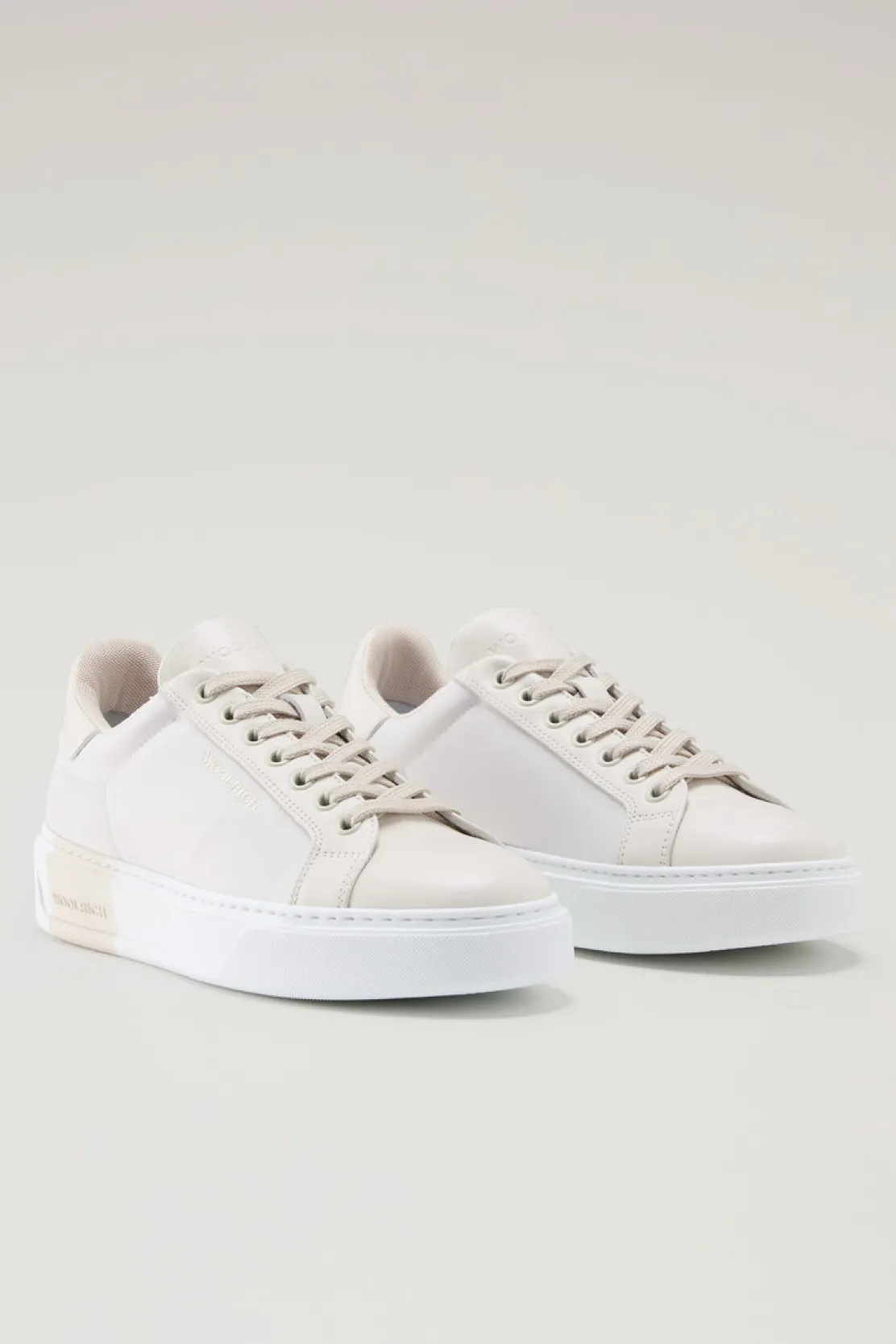 Sneakers>Woolrich Sneakers Classic Court In Tessuto Tecnico Con Dettagli In Pelle Beige Beige