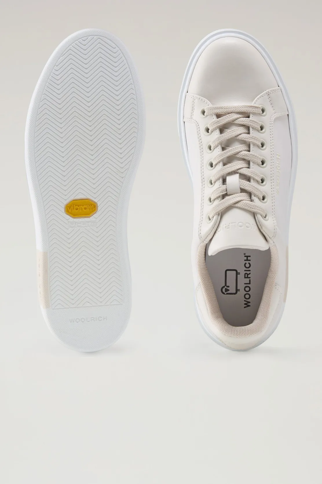 Sneakers>Woolrich Sneakers Classic Court In Tessuto Tecnico Con Dettagli In Pelle Beige Beige