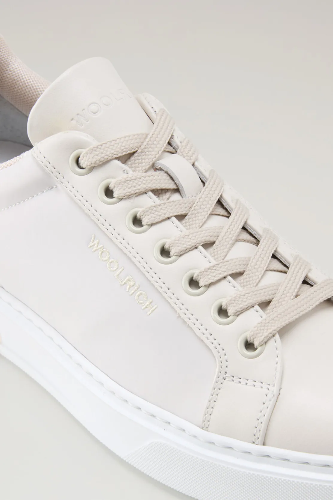 Sneakers>Woolrich Sneakers Classic Court In Tessuto Tecnico Con Dettagli In Pelle Beige Beige