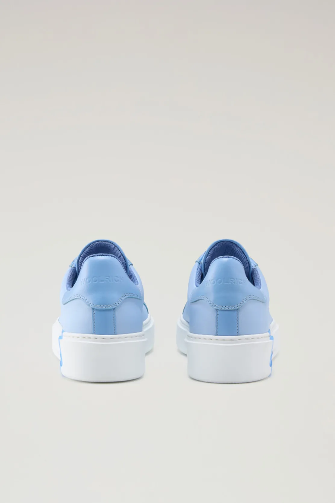Sneakers>Woolrich Sneakers Classic Court In Tessuto Tecnico Con Dettagli In Pelle Sky Blue