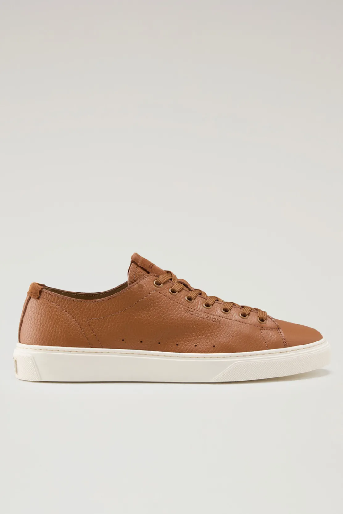 Sneakers>Woolrich Sneakers Cloud Court In Pelle Bottalata Cognac