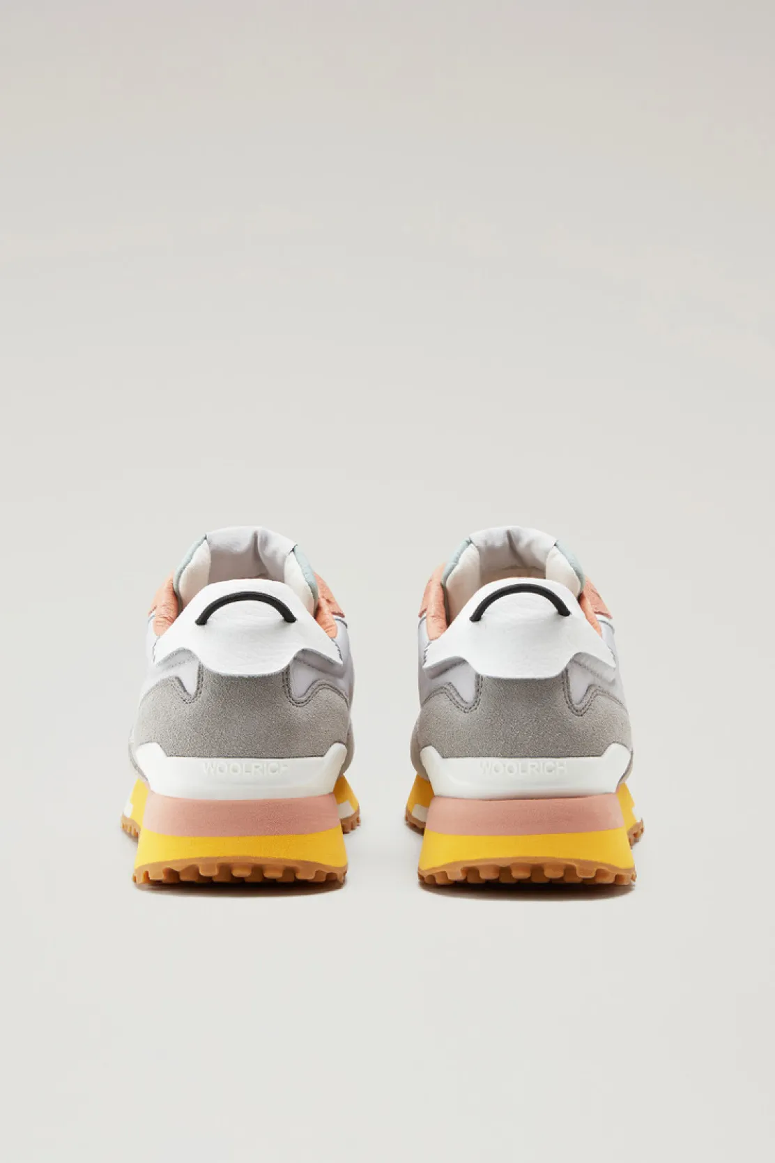 Sneakers>Woolrich Sneakers Retro In Pelle Con Dettagli In Nylon Grey Beige