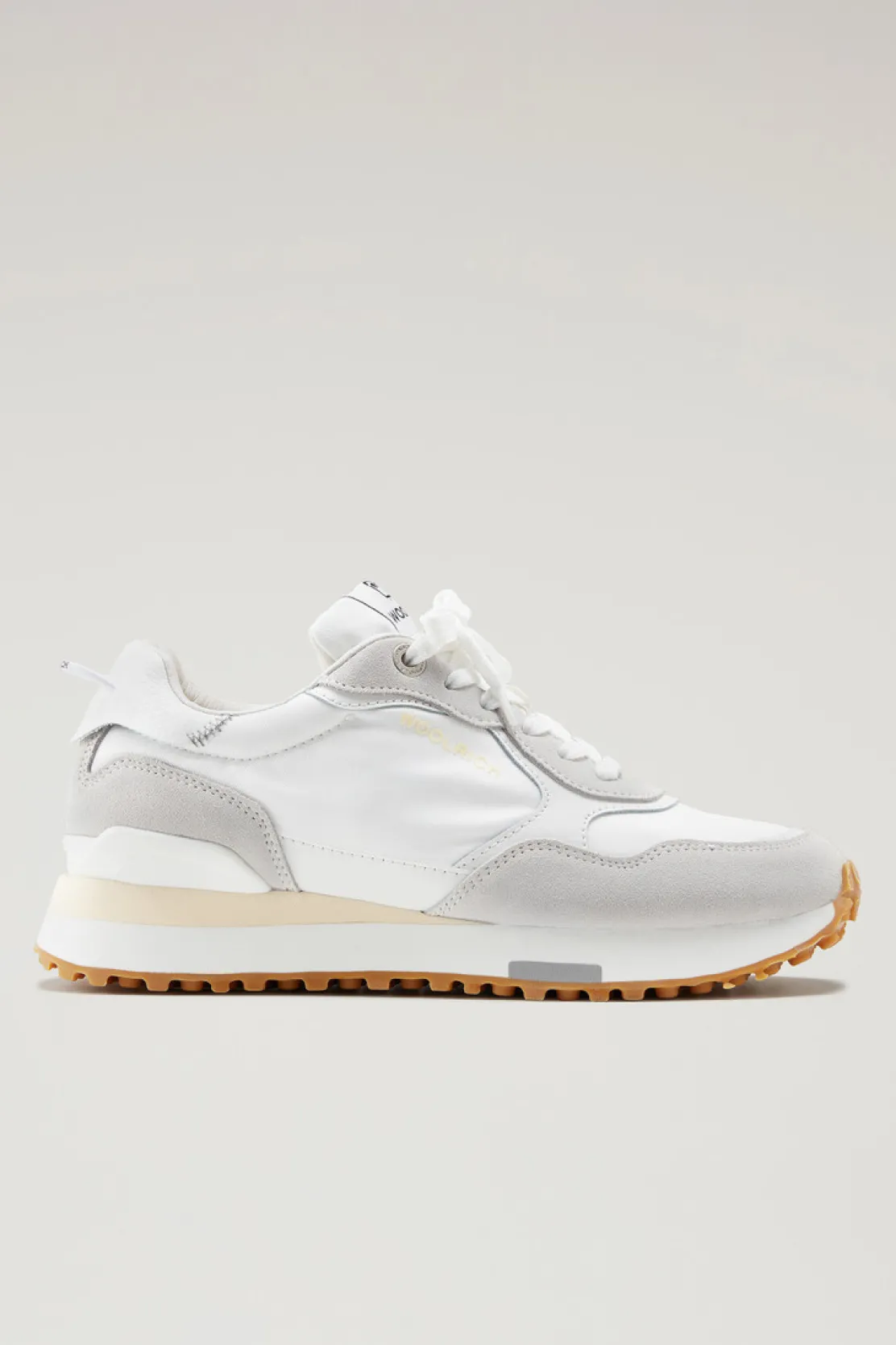 Sneakers>Woolrich Sneakers Retro In Pelle Con Dettagli In Nylon White White