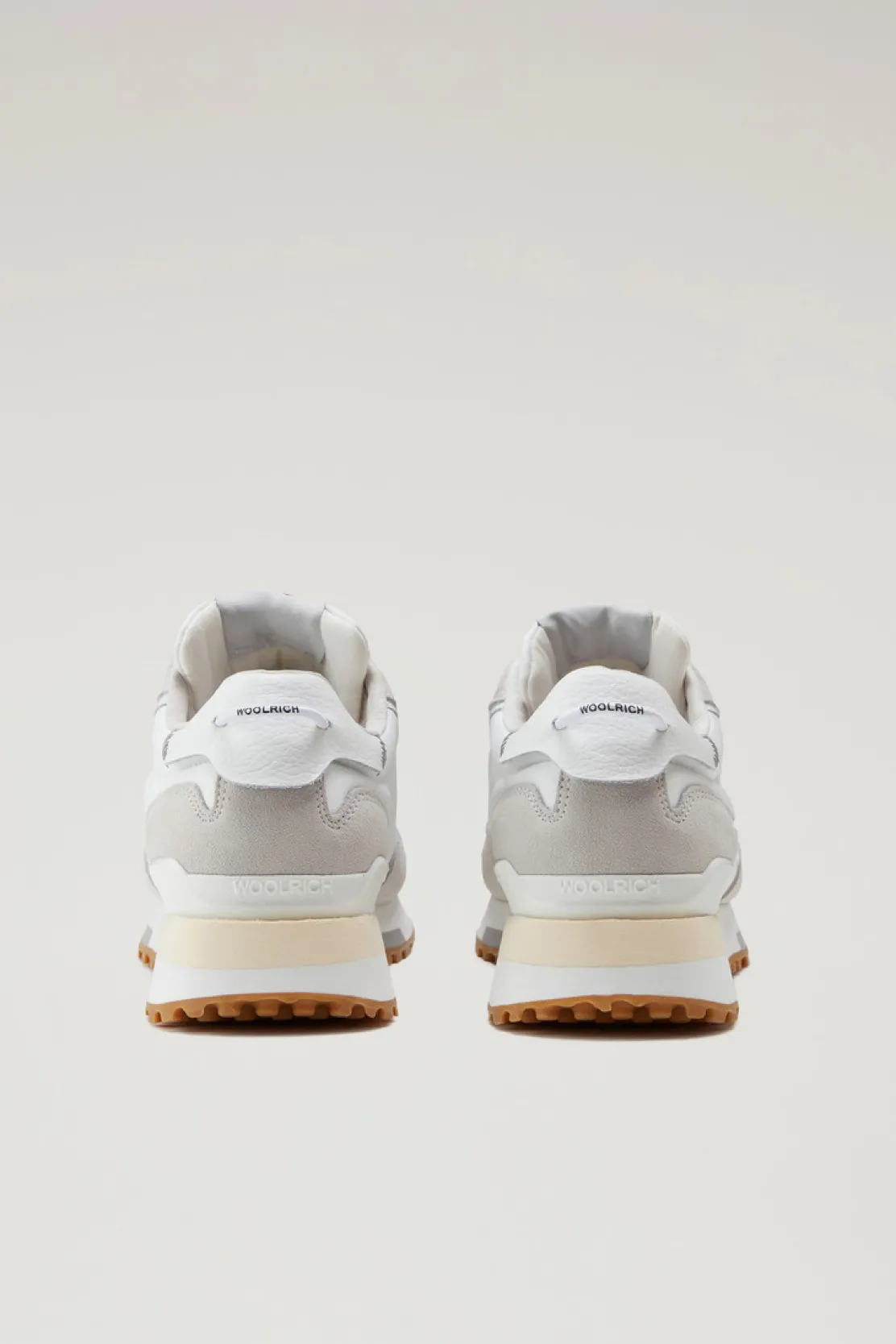 Sneakers>Woolrich Sneakers Retro In Pelle Con Dettagli In Nylon White White