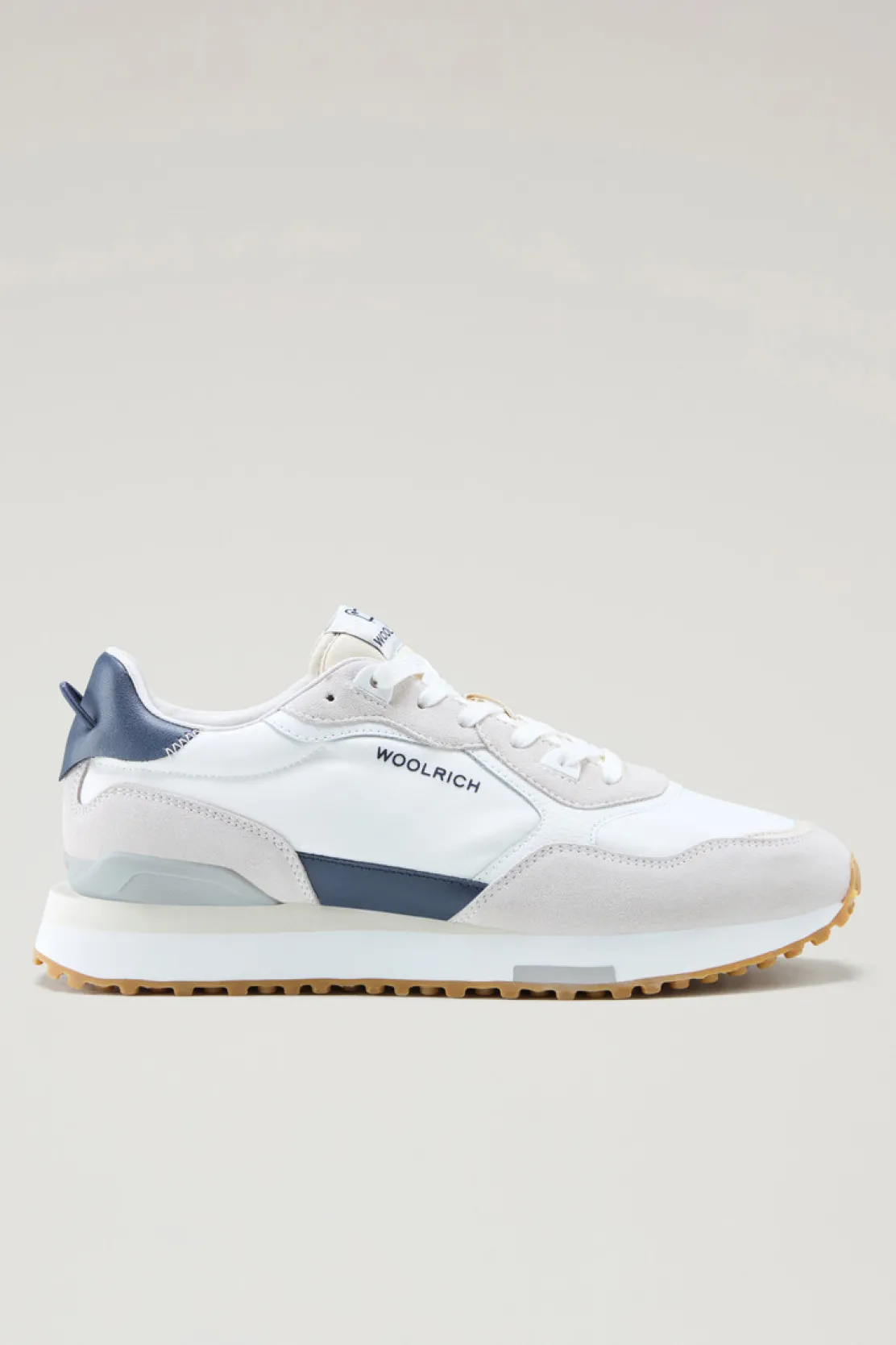 Sneakers>Woolrich Sneakers Retro In Pelle Con Dettagli In Nylon White White