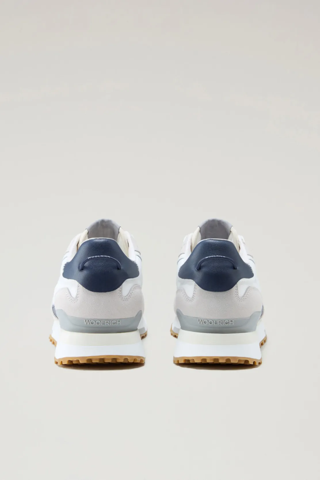 Sneakers>Woolrich Sneakers Retro In Pelle Con Dettagli In Nylon White White