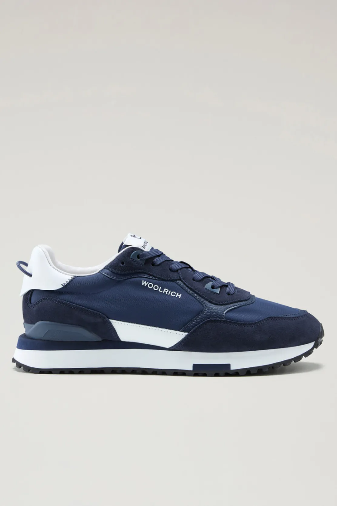 Sneakers>Woolrich Sneakers Retro In Pelle Con Dettagli In Nylon Blue Blue