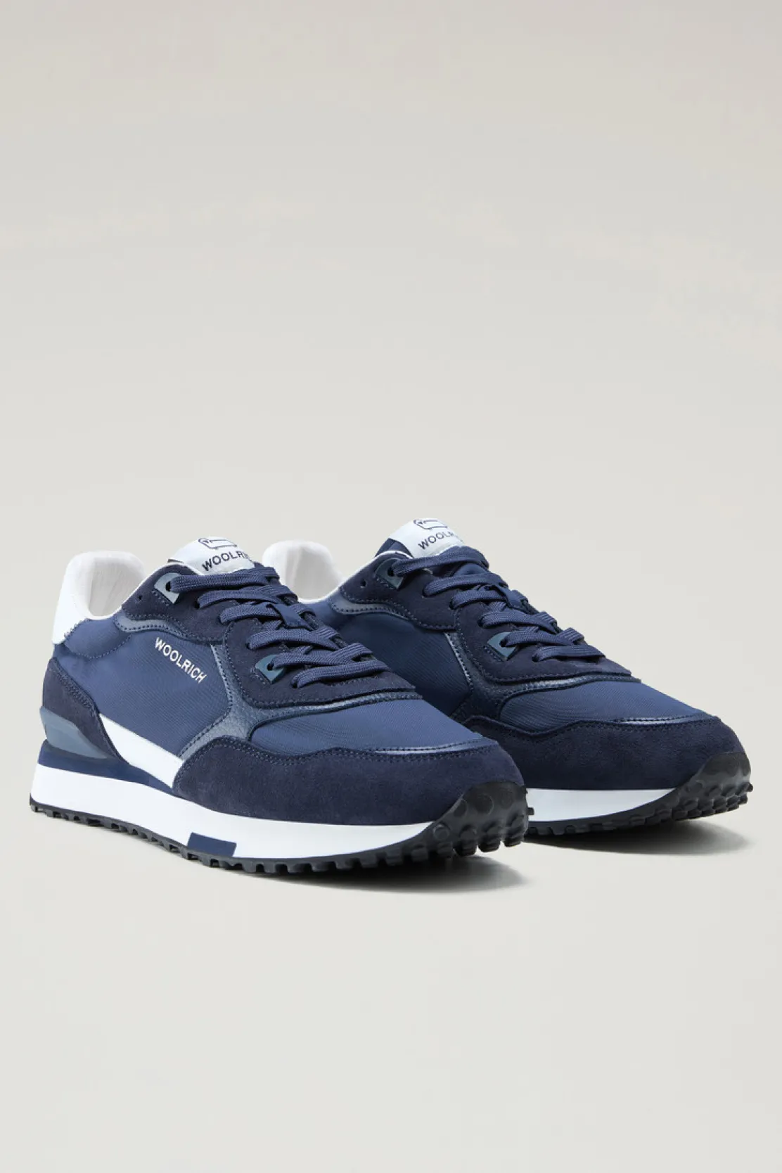 Sneakers>Woolrich Sneakers Retro In Pelle Con Dettagli In Nylon Blue Blue