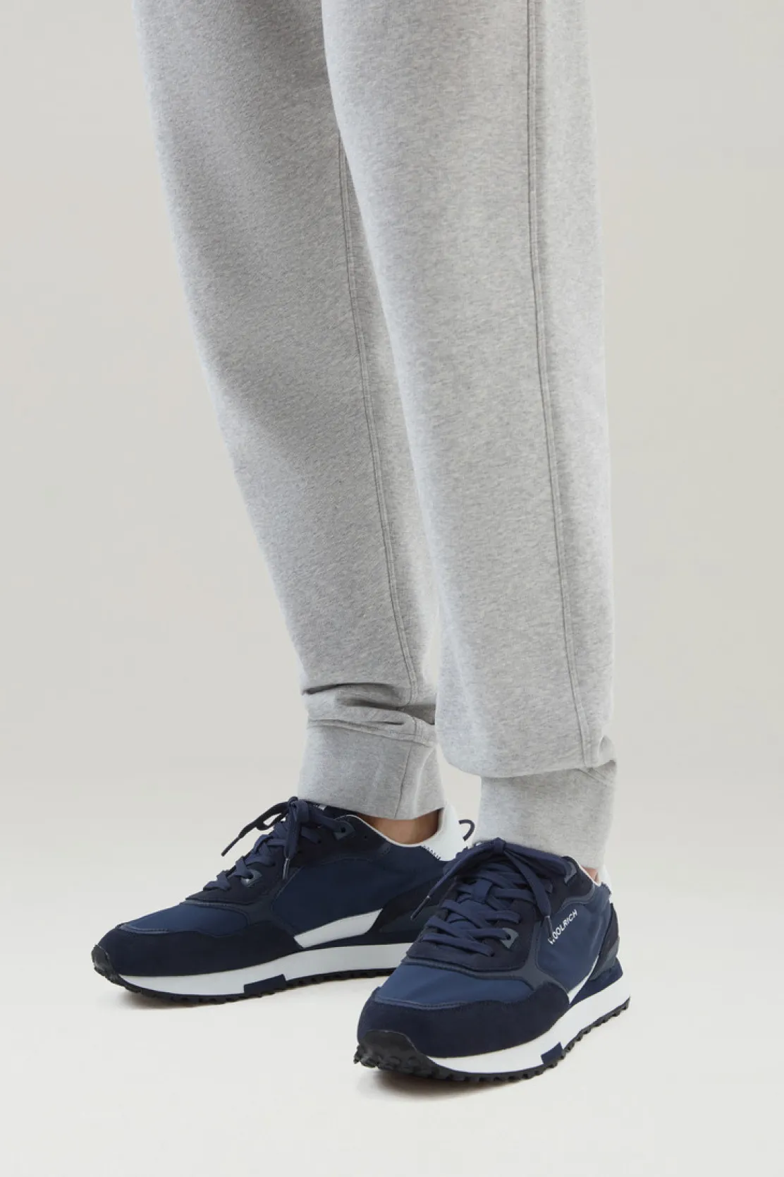 Sneakers>Woolrich Sneakers Retro In Pelle Con Dettagli In Nylon Blue Blue