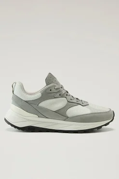 Sneakers>Woolrich Sneakers Running In Tessuto Ripstop Grey Off White