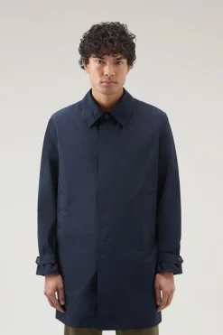Cappotti>Woolrich Soprabito New City In Urban Touch Melton Blue