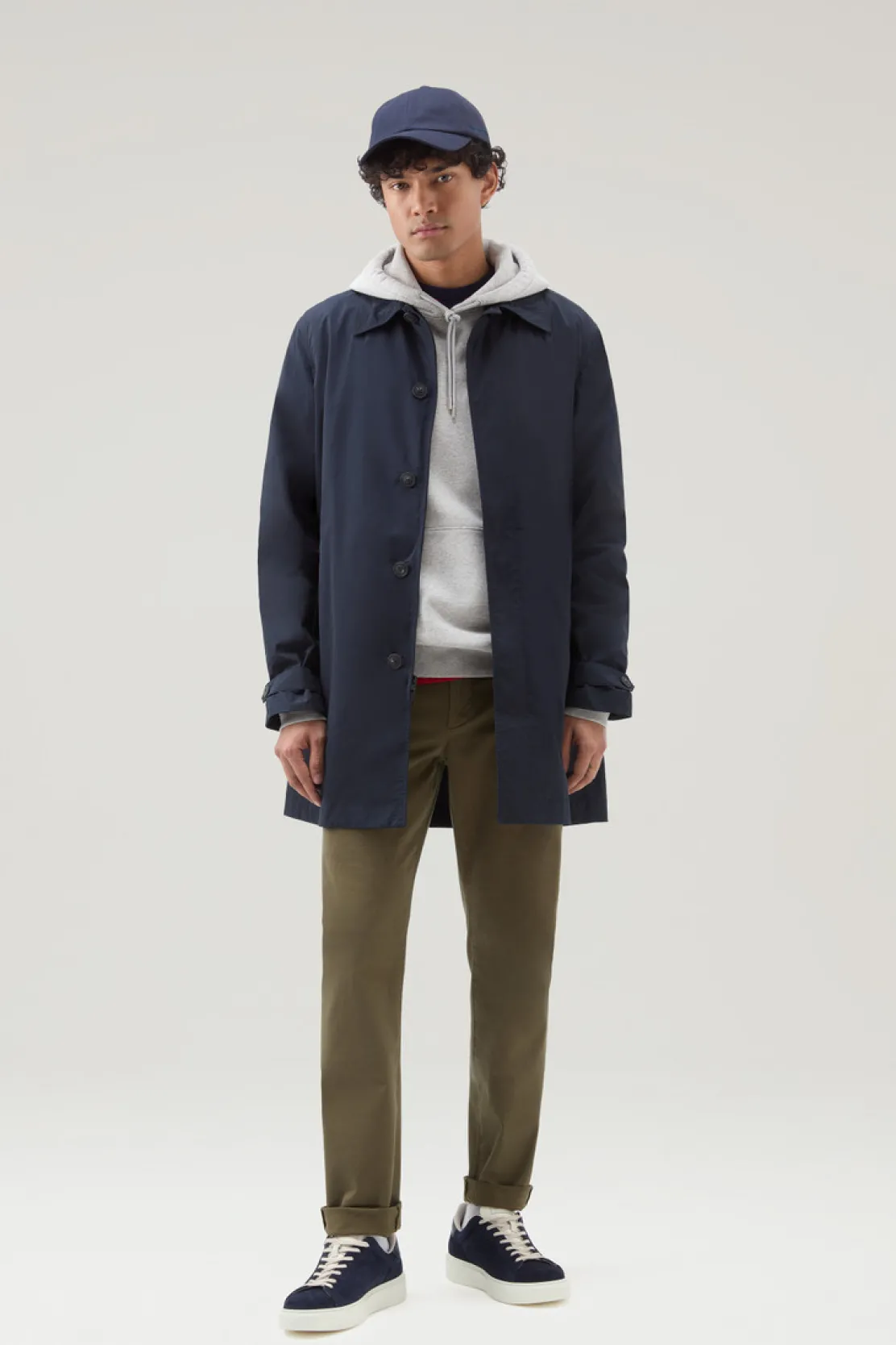 Cappotti>Woolrich Soprabito New City In Urban Touch Melton Blue