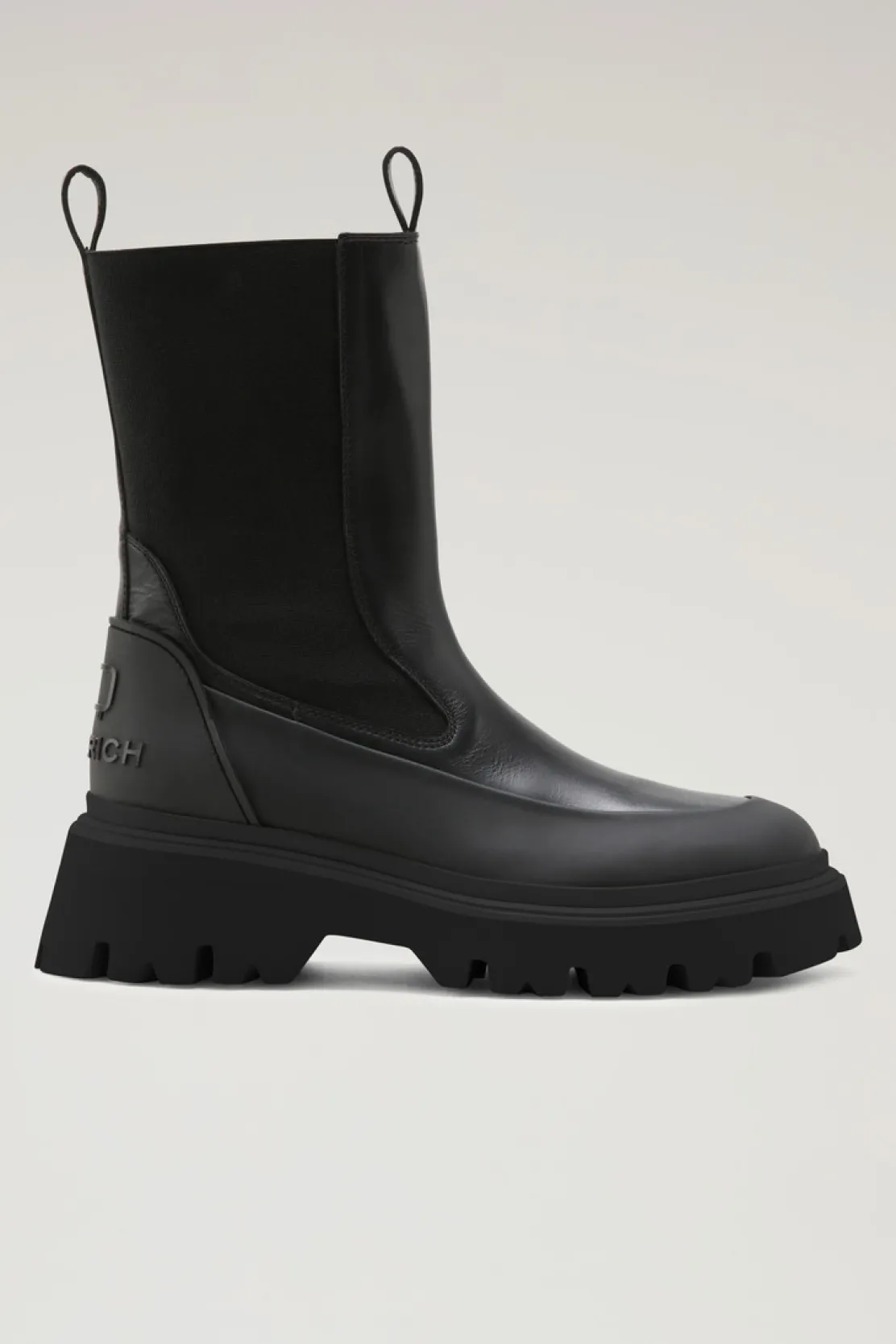 Anfibi>Woolrich Stivaletti Chelsea Con Suola A Carro Armato Black Black