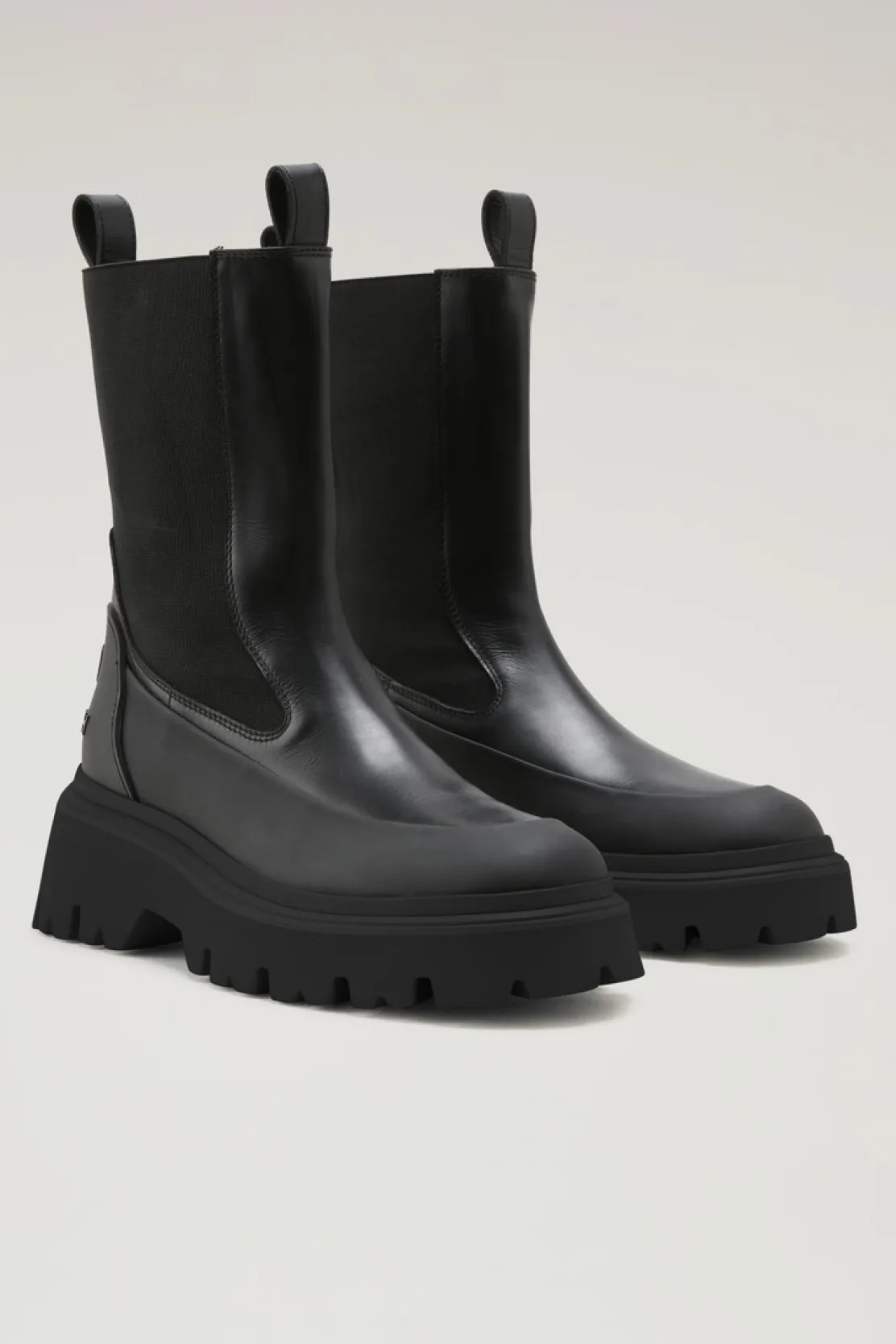 Anfibi>Woolrich Stivaletti Chelsea Con Suola A Carro Armato Black Black