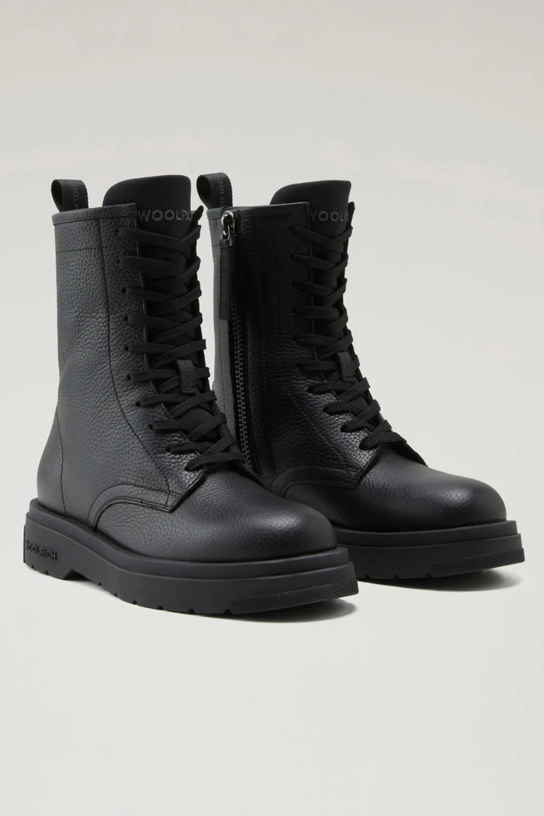 Anfibi>Woolrich Stivaletti New City In Pelle Bottalata Black