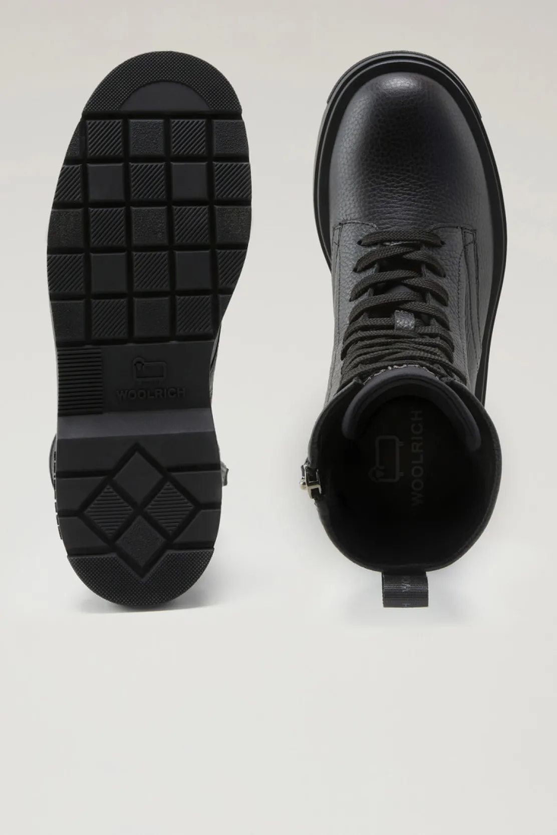 Anfibi>Woolrich Stivaletti New City In Pelle Bottalata Black