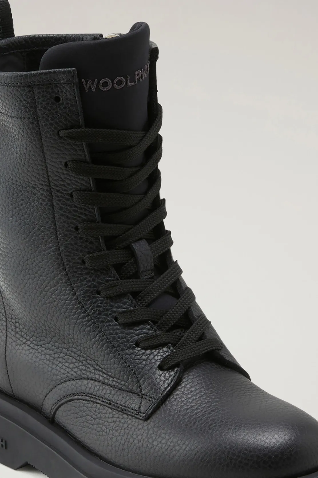 Anfibi>Woolrich Stivaletti New City In Pelle Bottalata Black