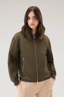 Bomber|Giacche>Woolrich Summer Bomber In Urban Touch Dark Green