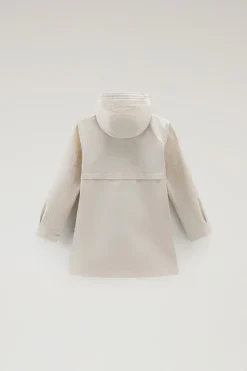 Giacche>Woolrich Summer Parka Da Bambina In Urban Touch Light Oak