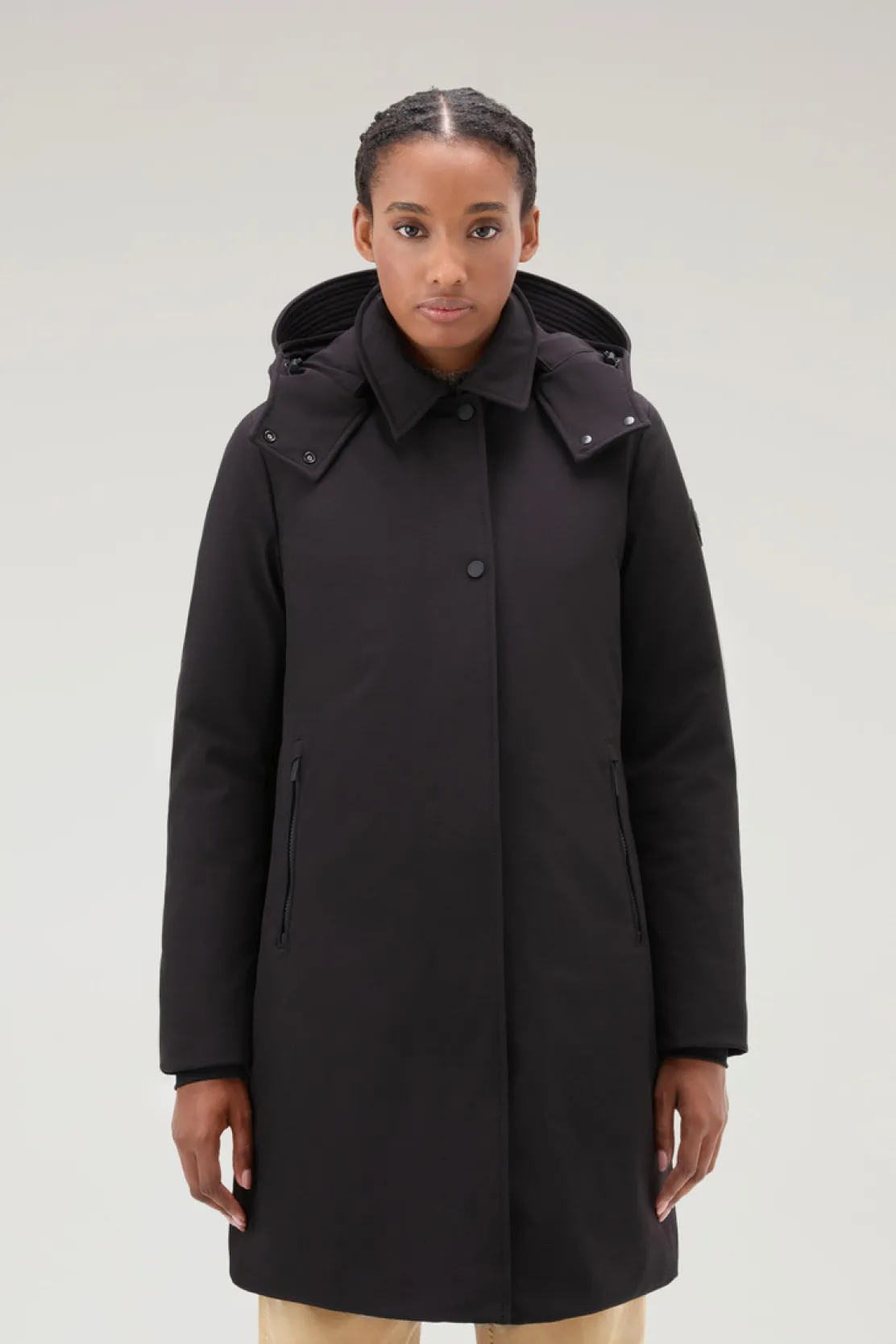Cappotti|Impermeabili>Woolrich Trench Firth In Tech SoftShell Black