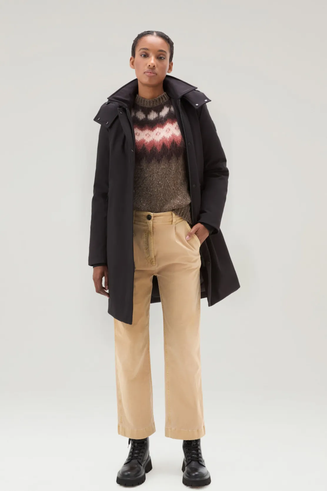 Cappotti|Impermeabili>Woolrich Trench Firth In Tech SoftShell Black