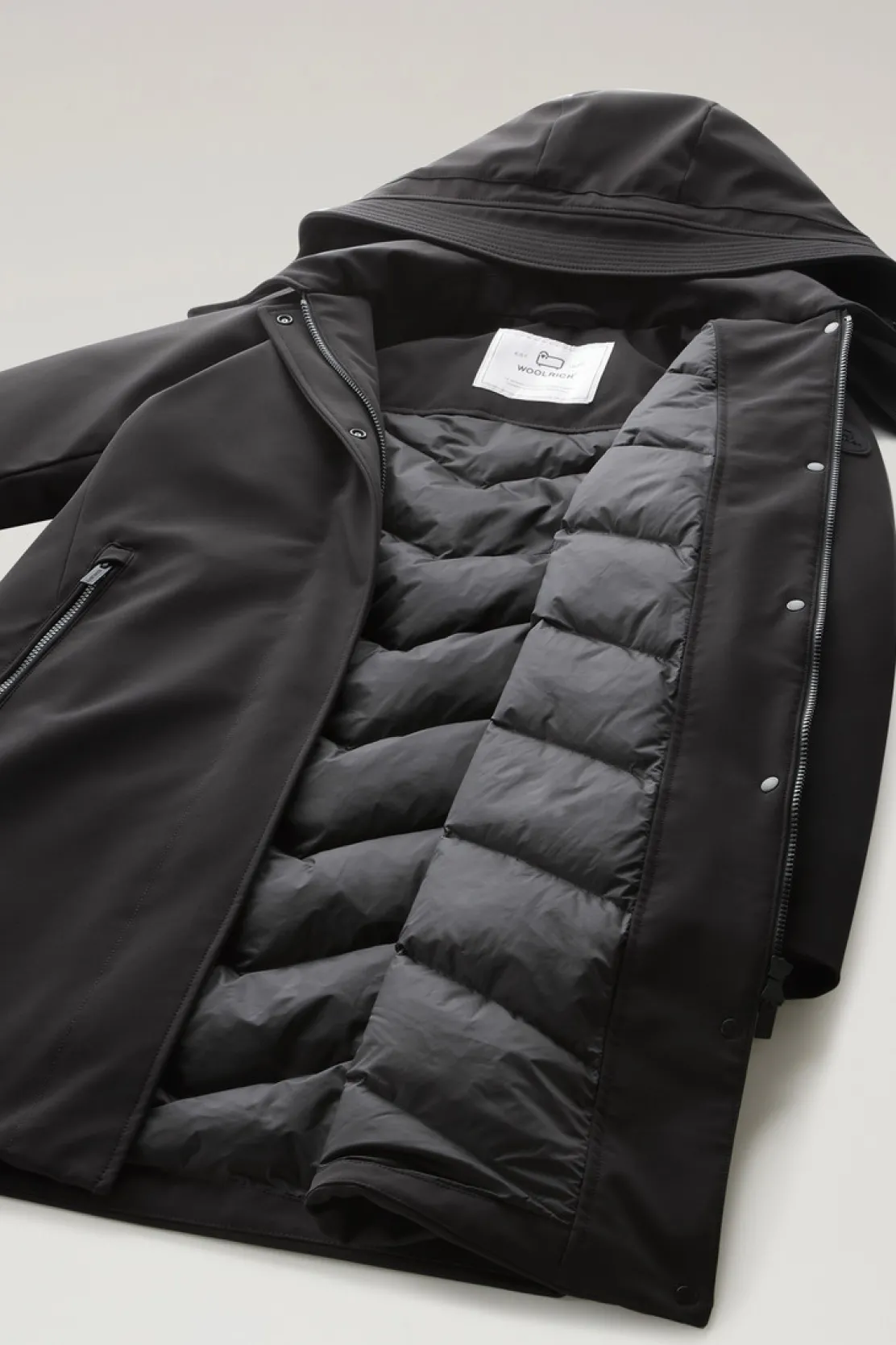 Cappotti|Impermeabili>Woolrich Trench Firth In Tech SoftShell Black