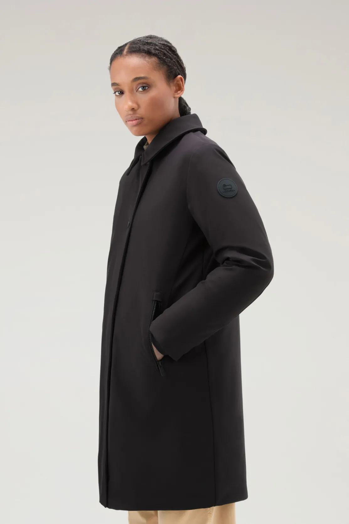 Cappotti|Impermeabili>Woolrich Trench Firth In Tech SoftShell Black