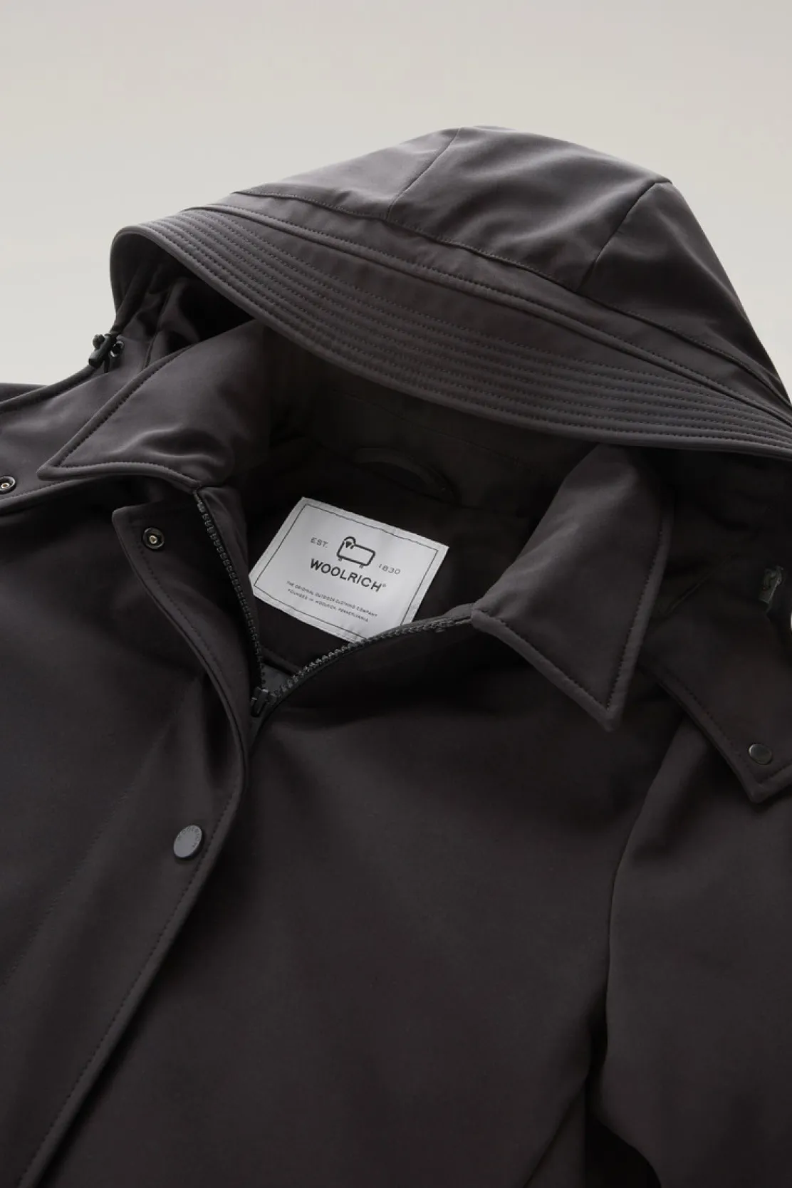 Cappotti|Impermeabili>Woolrich Trench Firth In Tech SoftShell Black