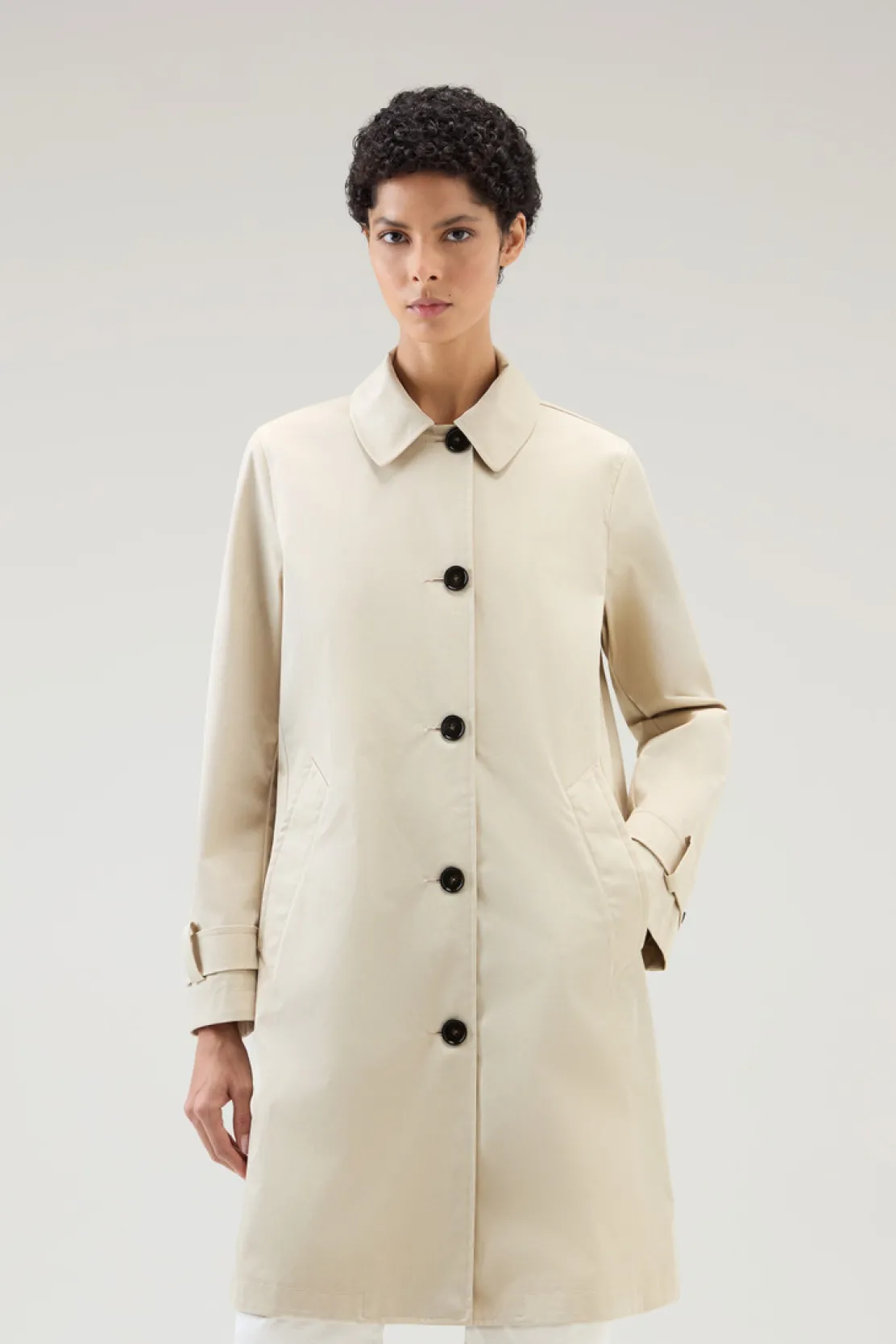 Cappotti>Woolrich Trench Havice In Best Cotton Light Oak