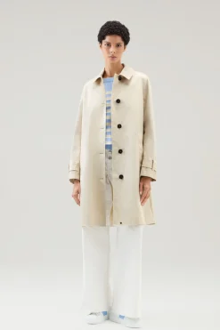 Cappotti>Woolrich Trench Havice In Best Cotton Light Oak