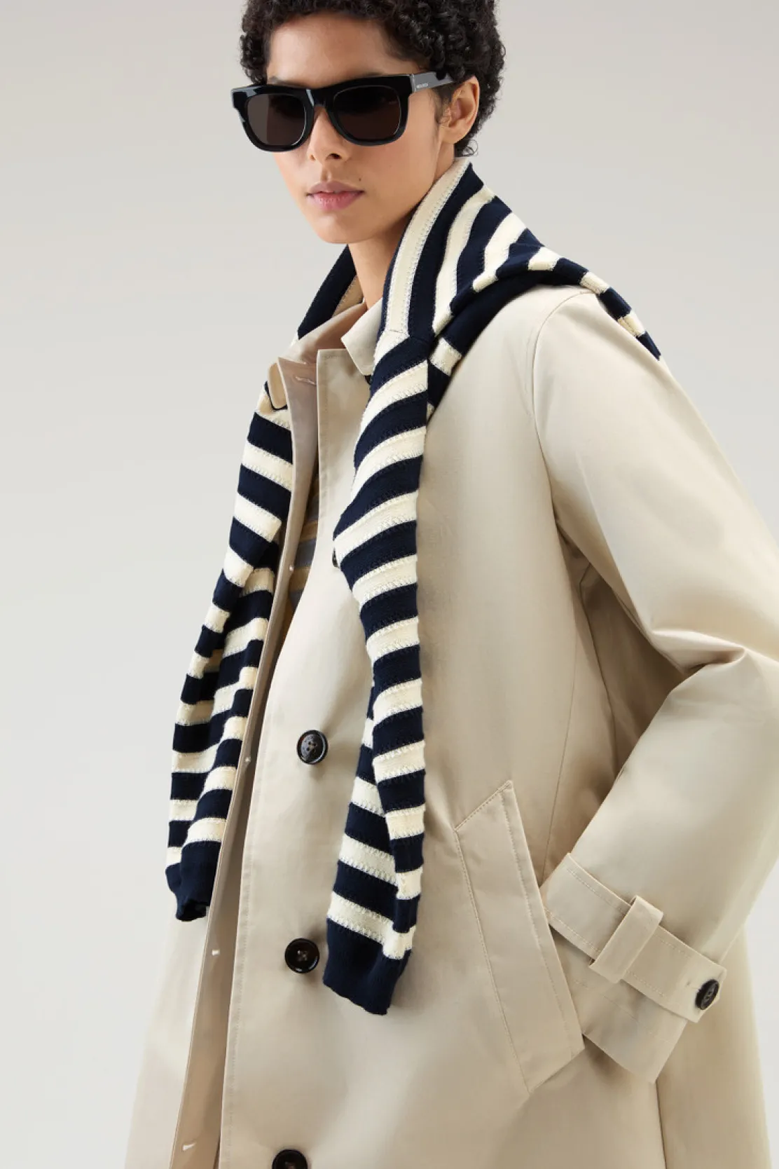 Cappotti>Woolrich Trench Havice In Best Cotton Light Oak