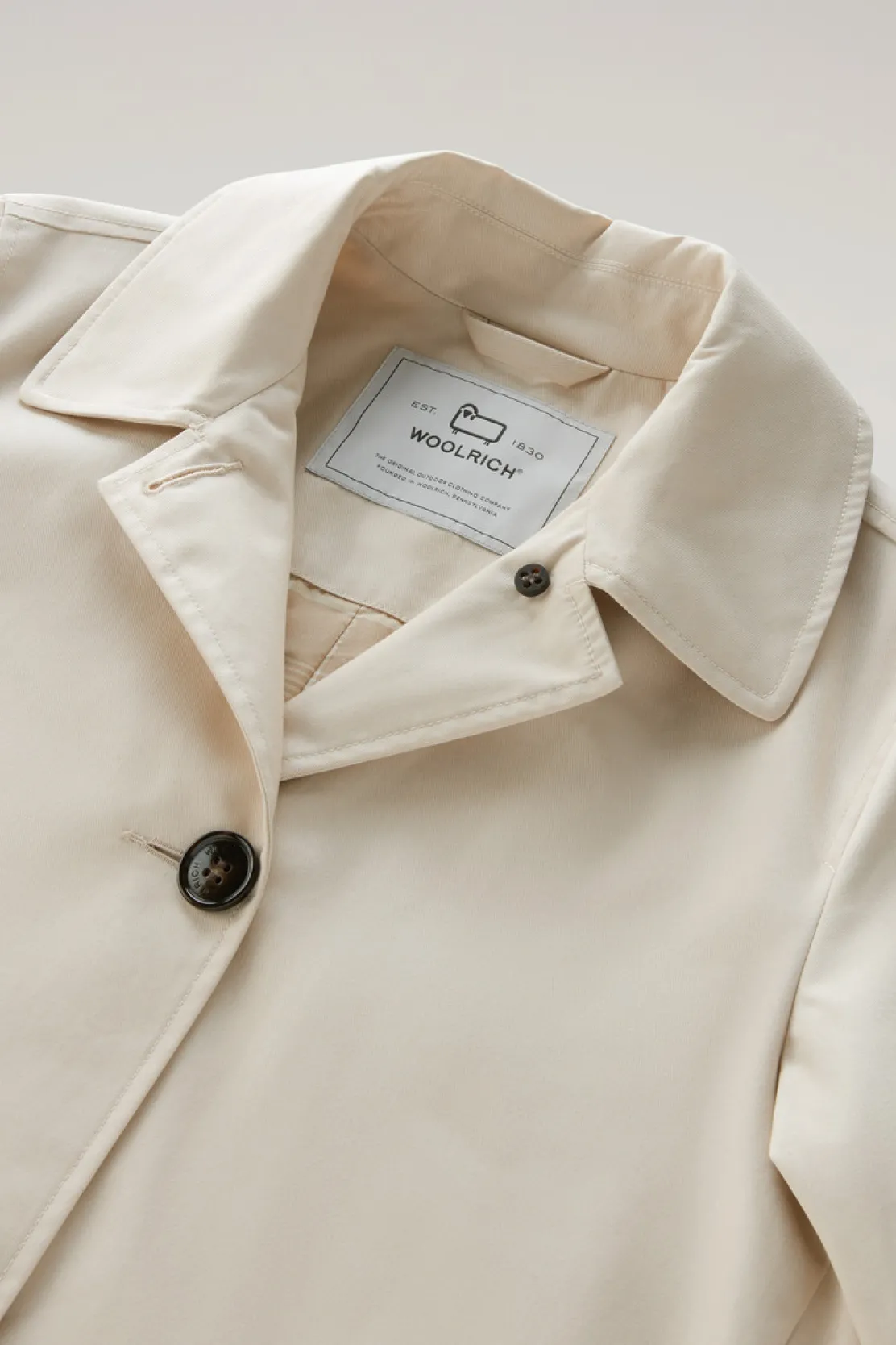 Cappotti>Woolrich Trench Havice In Best Cotton Light Oak