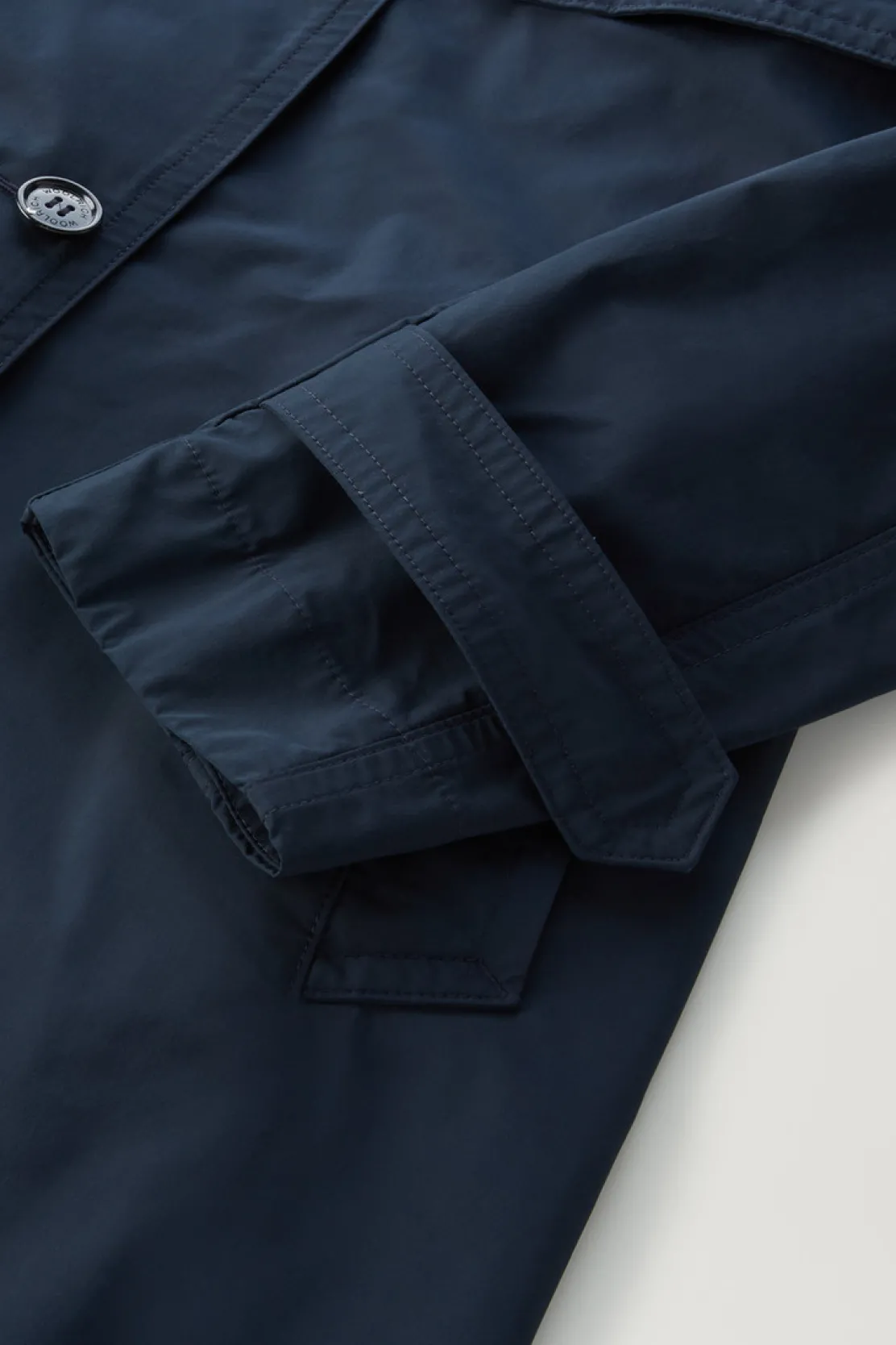 Cappotti>Woolrich Trench In Tessuto Urban Touch Con Cintura Melton Blue