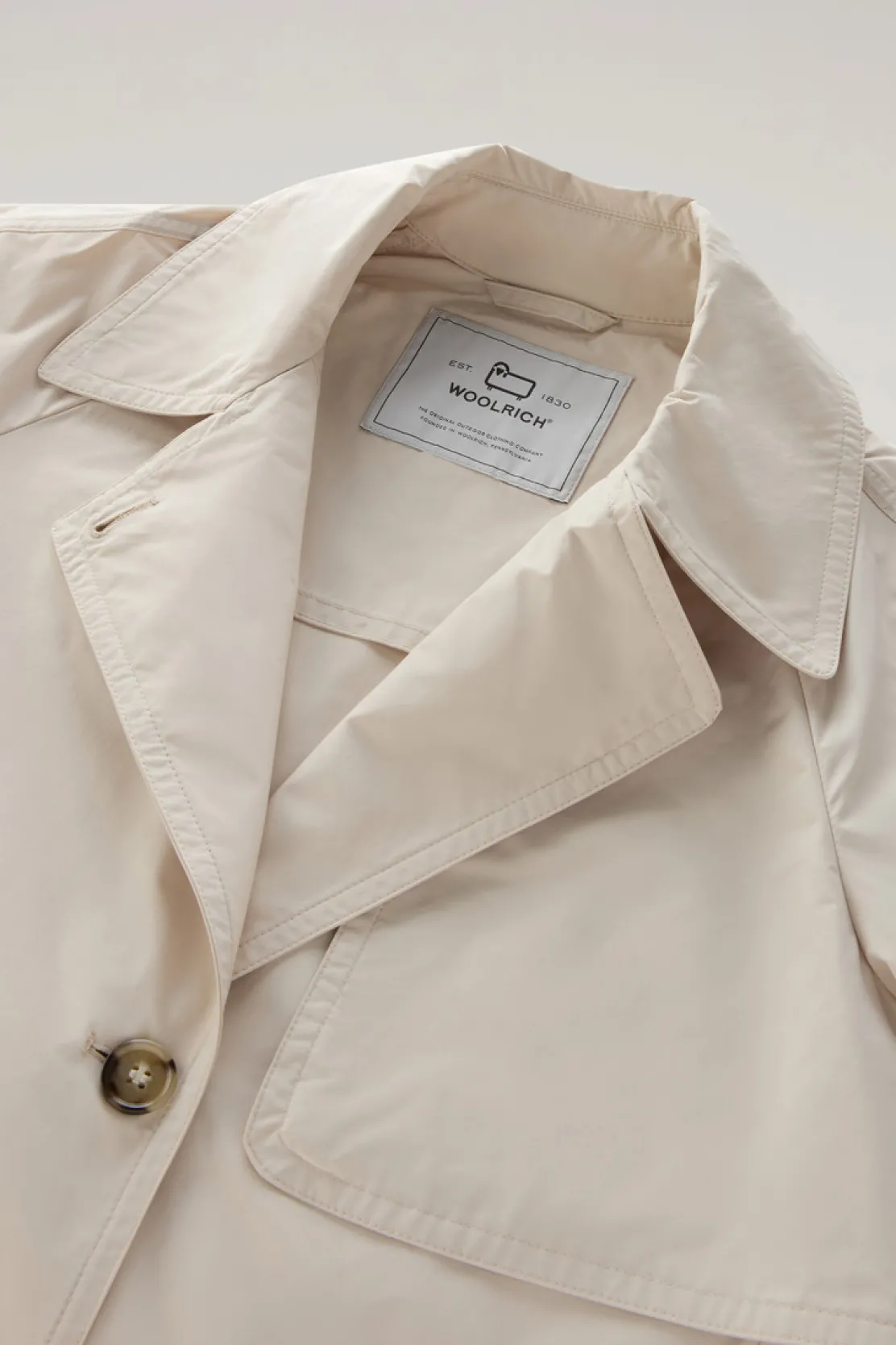 Cappotti>Woolrich Trench In Tessuto Urban Touch Con Cintura Light Oak