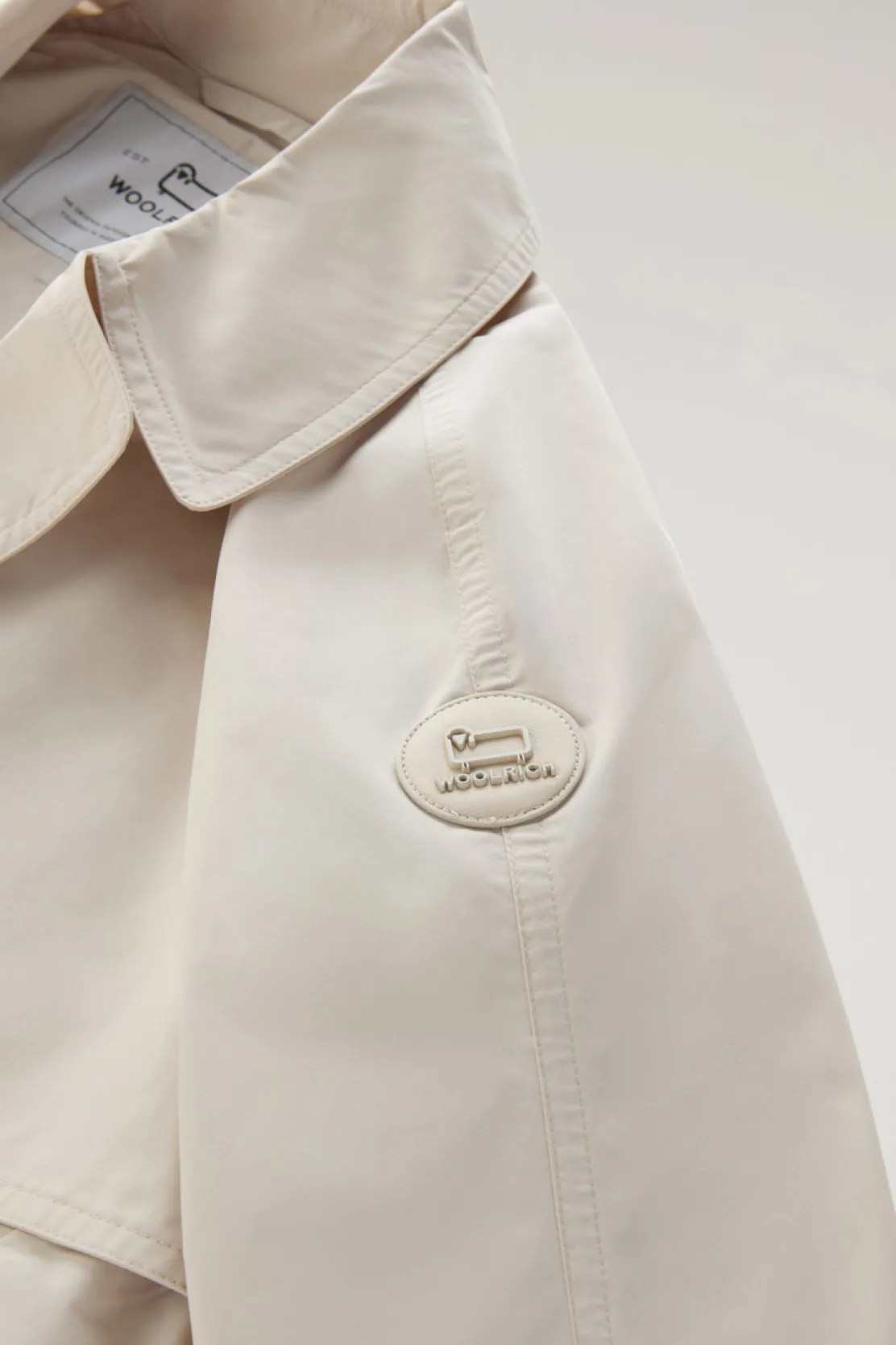 Cappotti>Woolrich Trench In Tessuto Urban Touch Con Cintura Light Oak