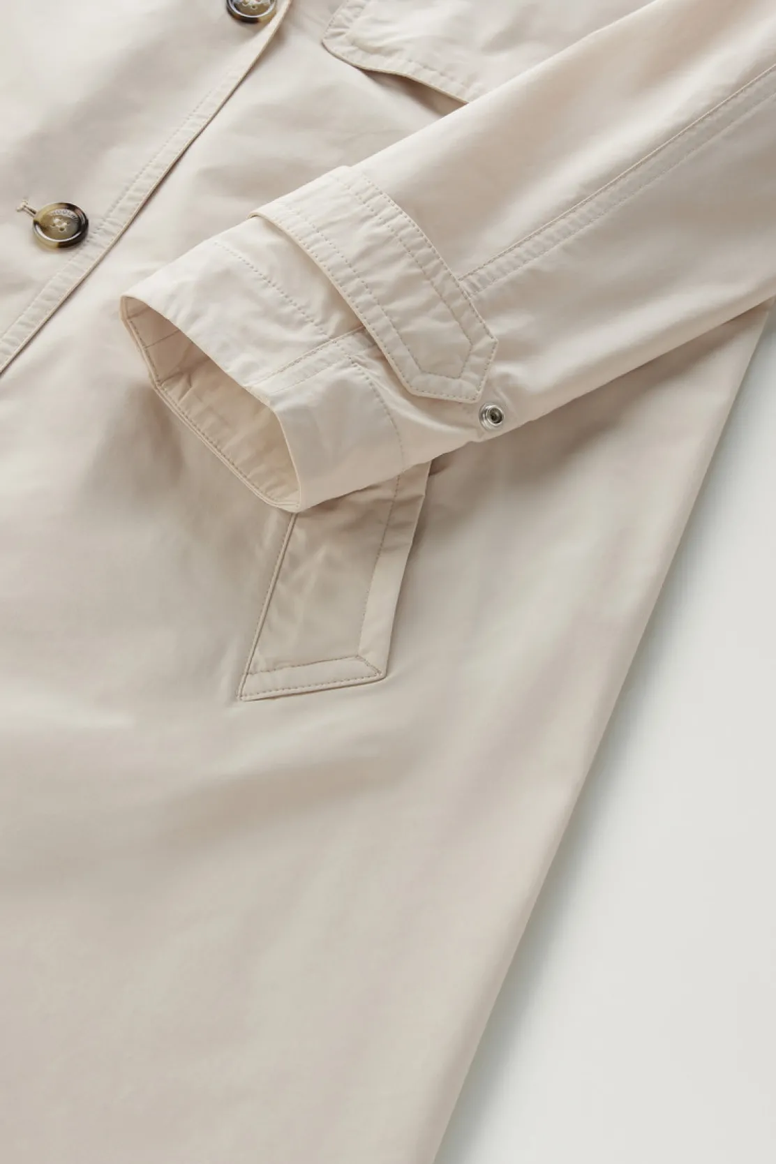 Cappotti>Woolrich Trench In Tessuto Urban Touch Con Cintura Light Oak
