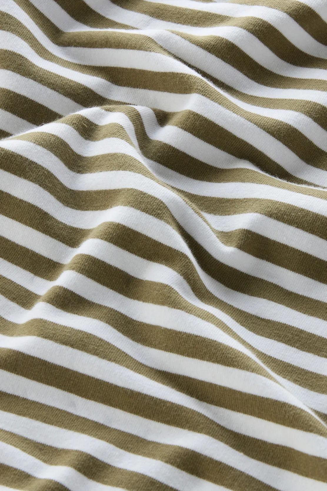 T-shirt>Woolrich T-shirt A Righe In Jersey Di Cotone Elasticizzato Green Stripe