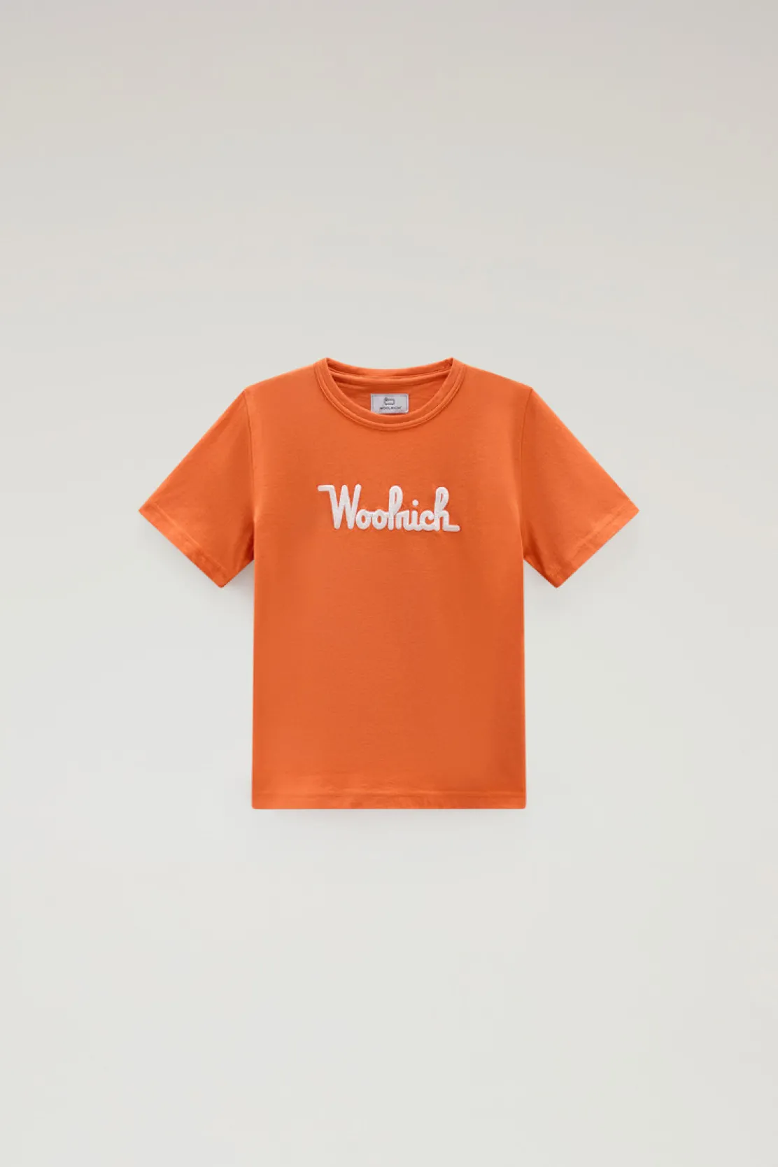 Abbigliamento>Woolrich T-shirt Da Bambino In Puro Cotone Con Ricamo Koi