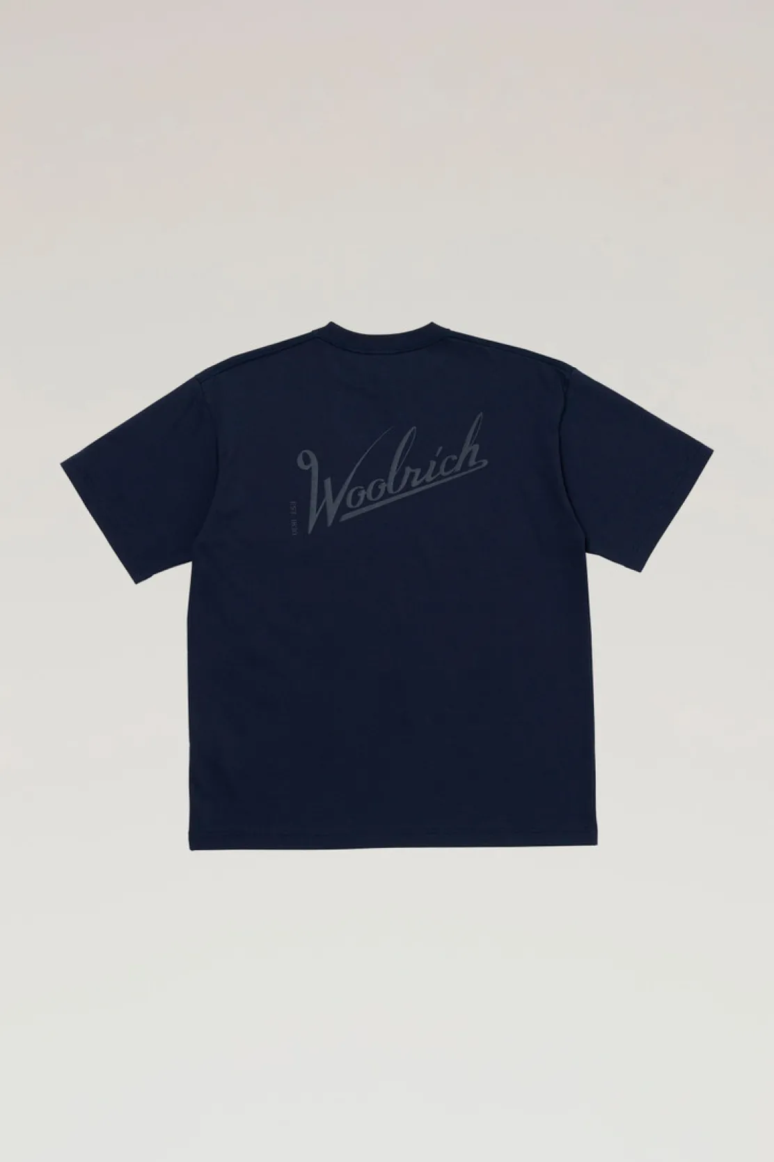 Outdoor Label Designed in Japan|T-shirt>Woolrich T-shirt In COOLMAX Con Stampa Navy