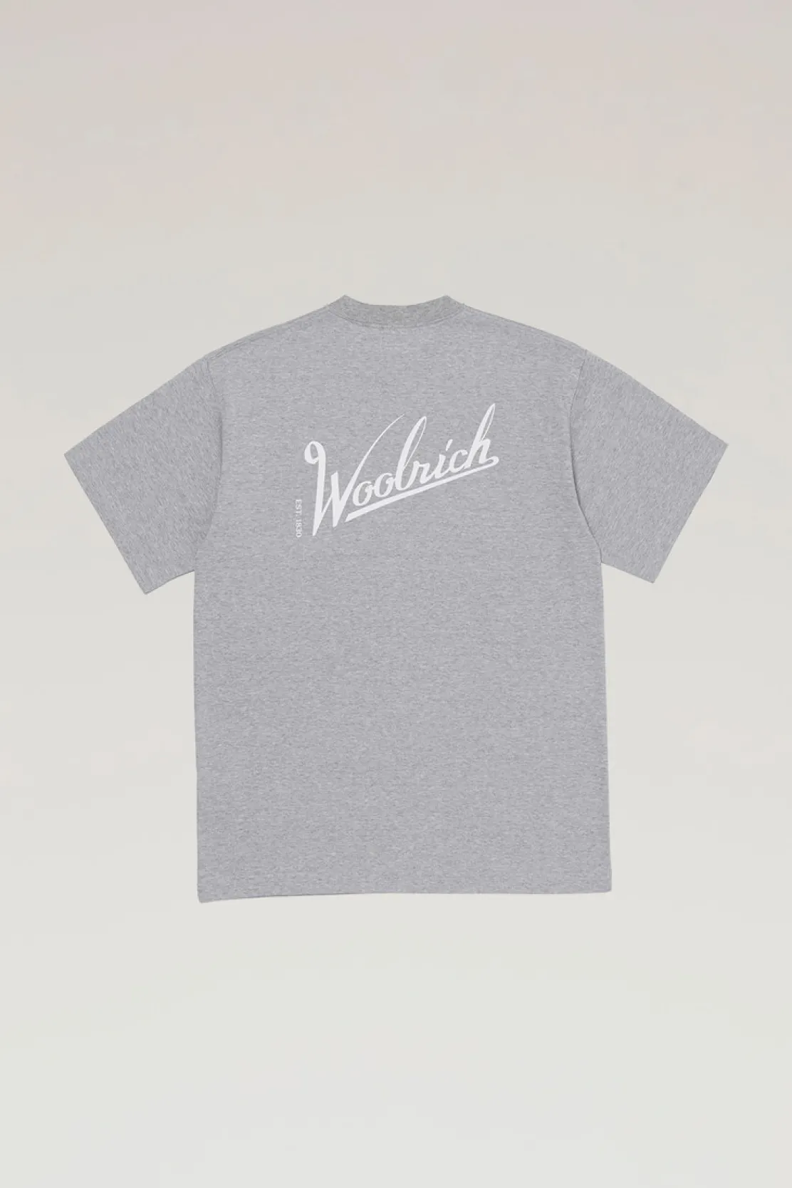 Outdoor Label Designed in Japan|T-shirt>Woolrich T-shirt In COOLMAX Con Stampa Grey